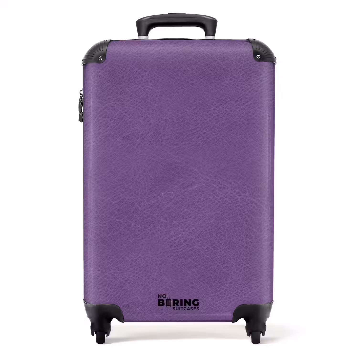 Lederen look lila paars NBS - Handbagage koffer - Volwassenen Unisex middel -productfoto_recht