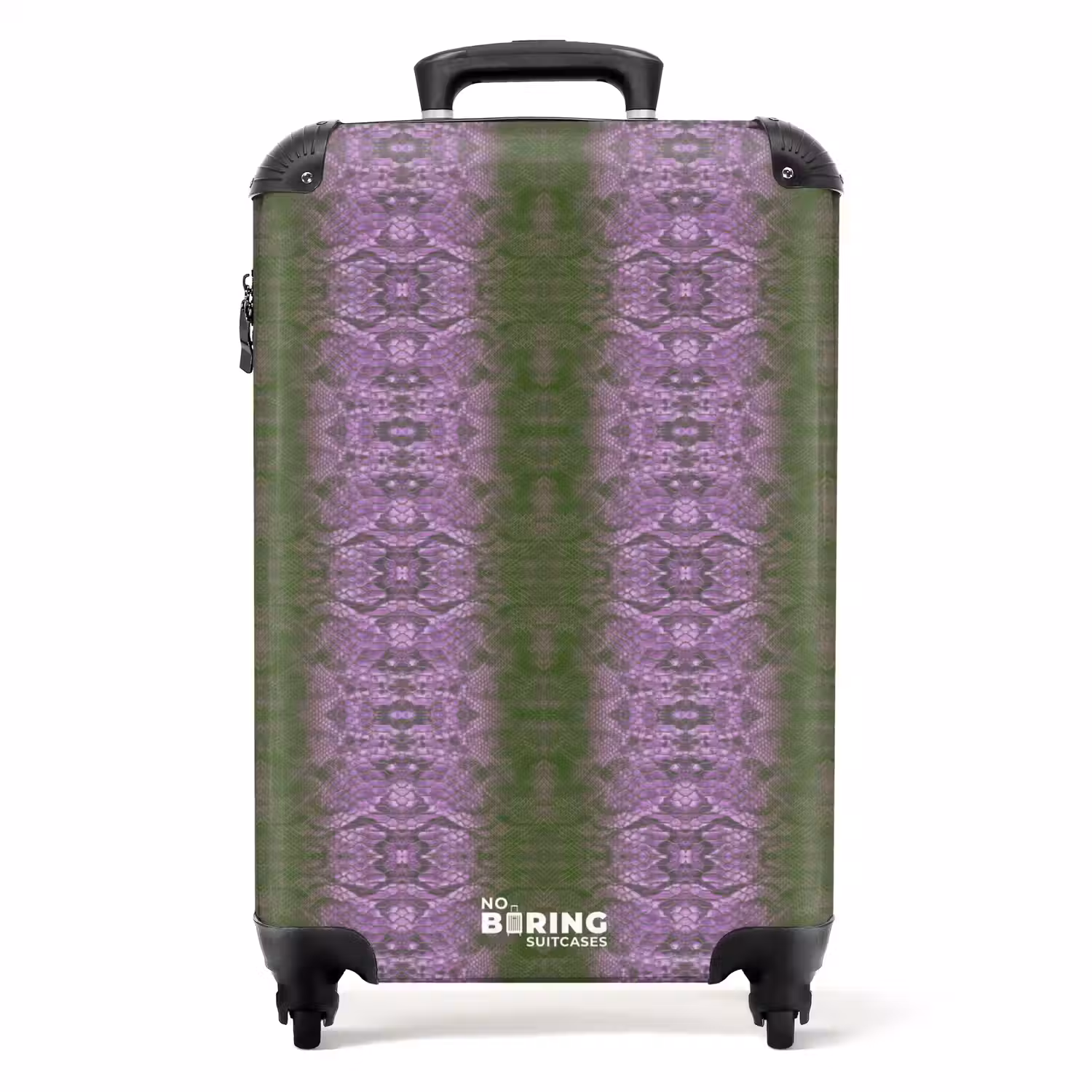 lichtpaars slangenhuid met symmetrische schubstructuur NBS - Handbagage koffer - Volwassenen Unisex middel -productfoto_recht