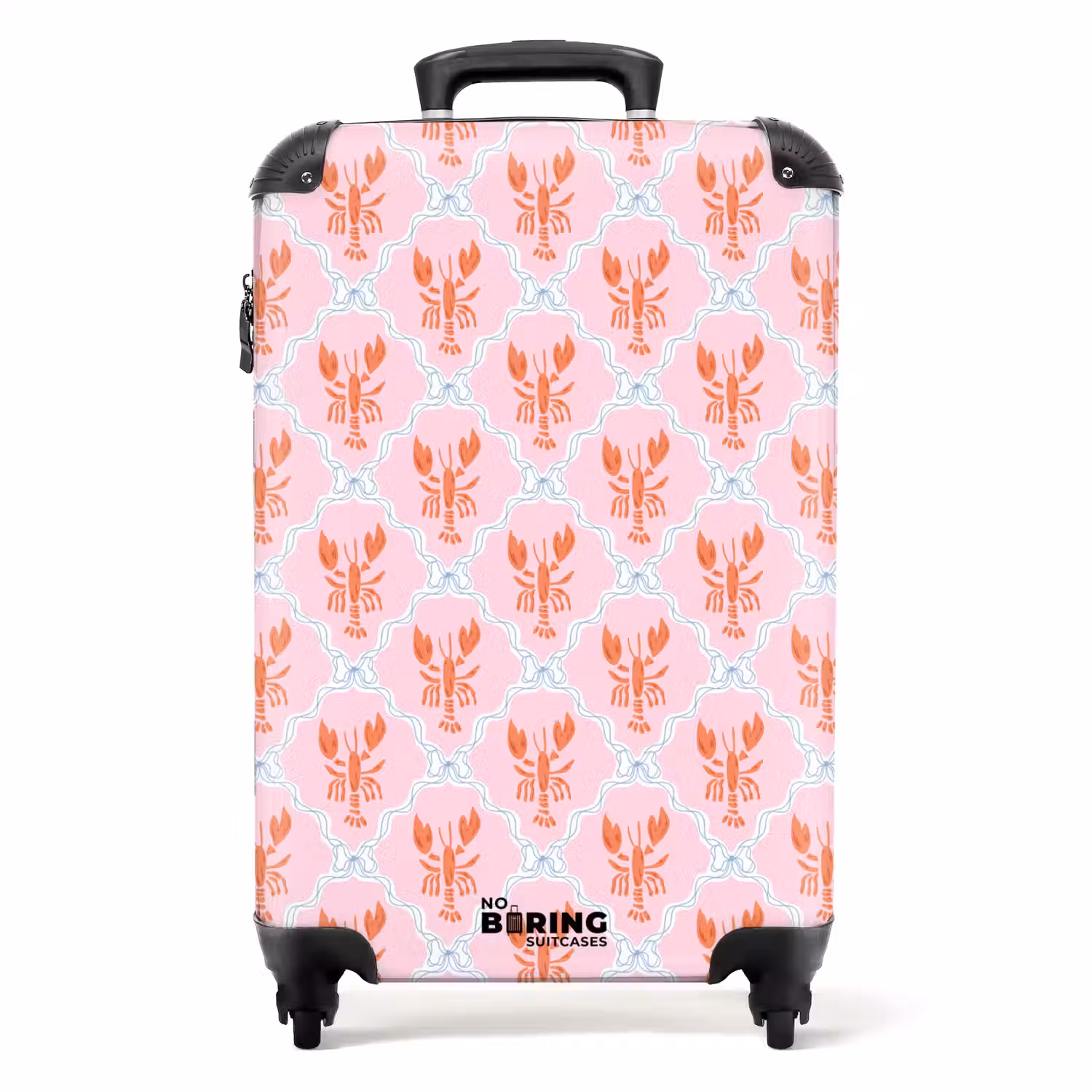 Kreeft illustratie roze NBS - Handbagage koffer - Volwassenen Unisex middel -productfoto_recht