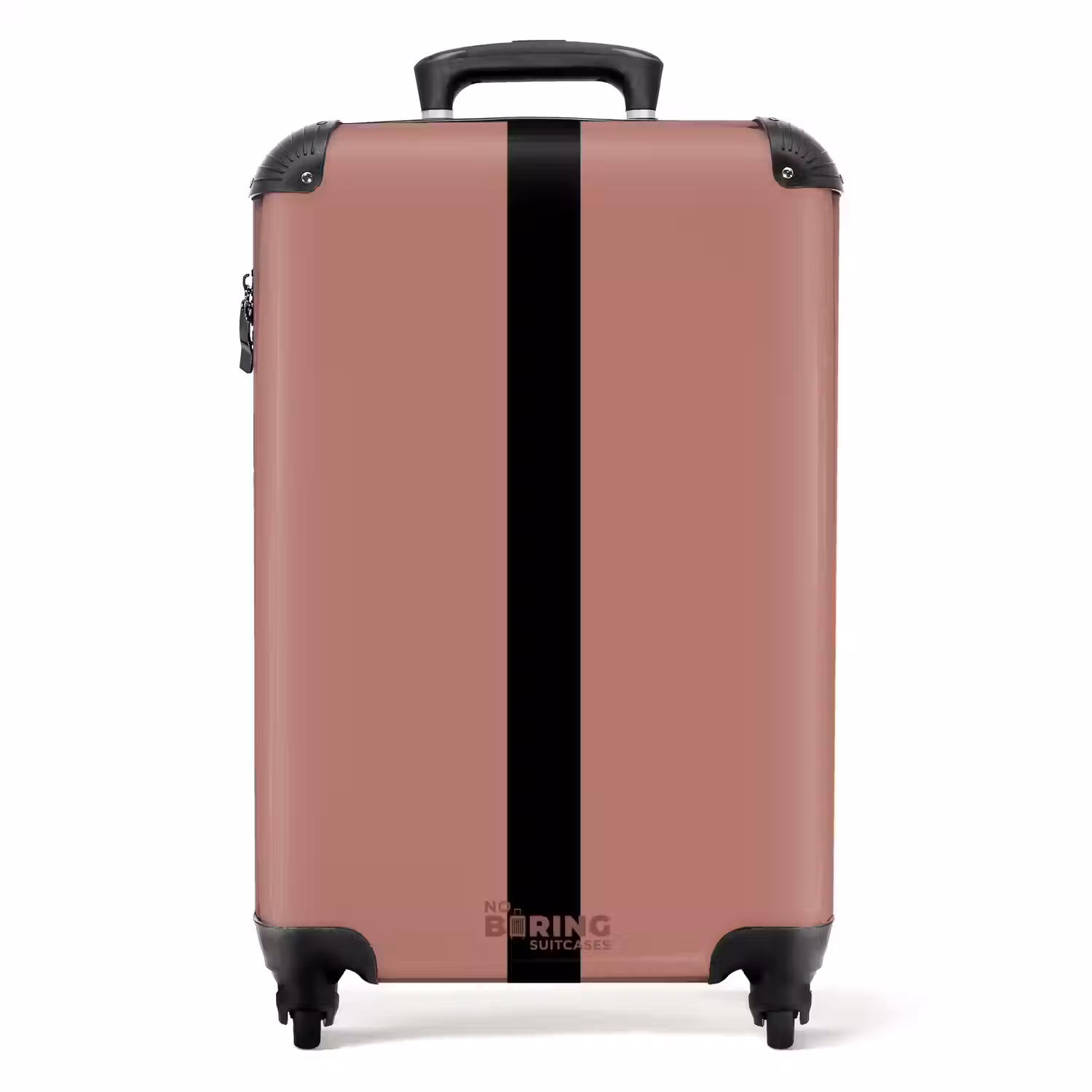 Minimal - Rozenhout met zwarte streep NBS - Handbagage koffer - Unisex middel -productfoto_recht