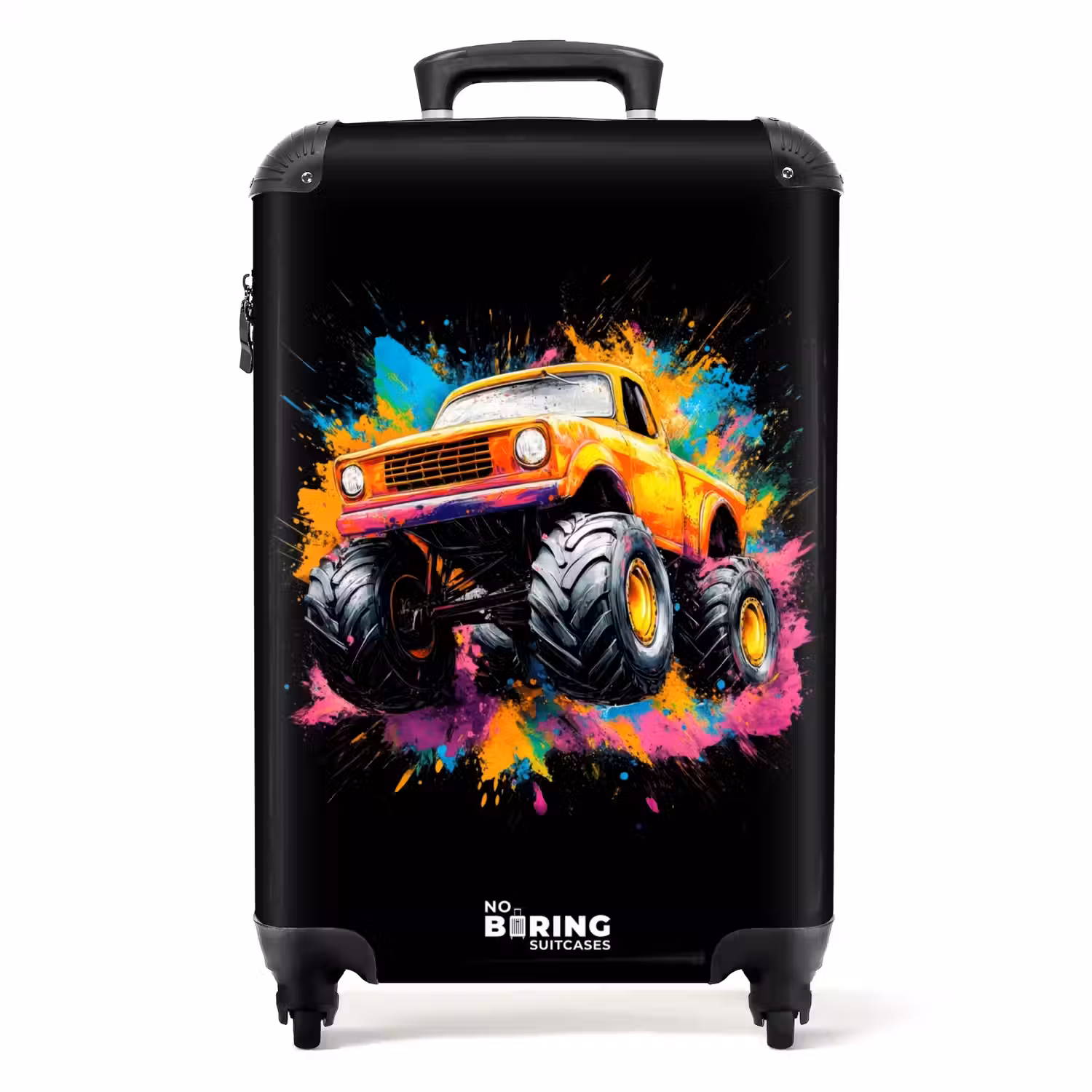 Monstertruck met kleurrijke graffiti NBS - Handbagage koffer - Unisex middel -productfoto_recht