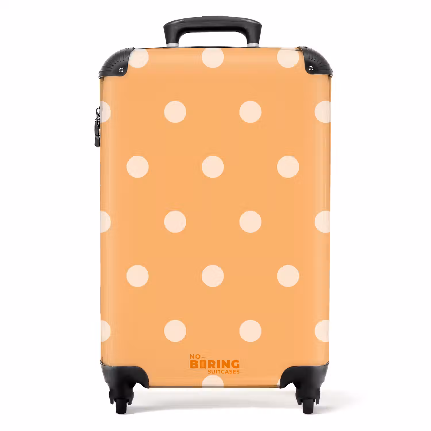 Oranje stippen patroon NBS - Handbagage koffer - Unisex middel -productfoto_recht