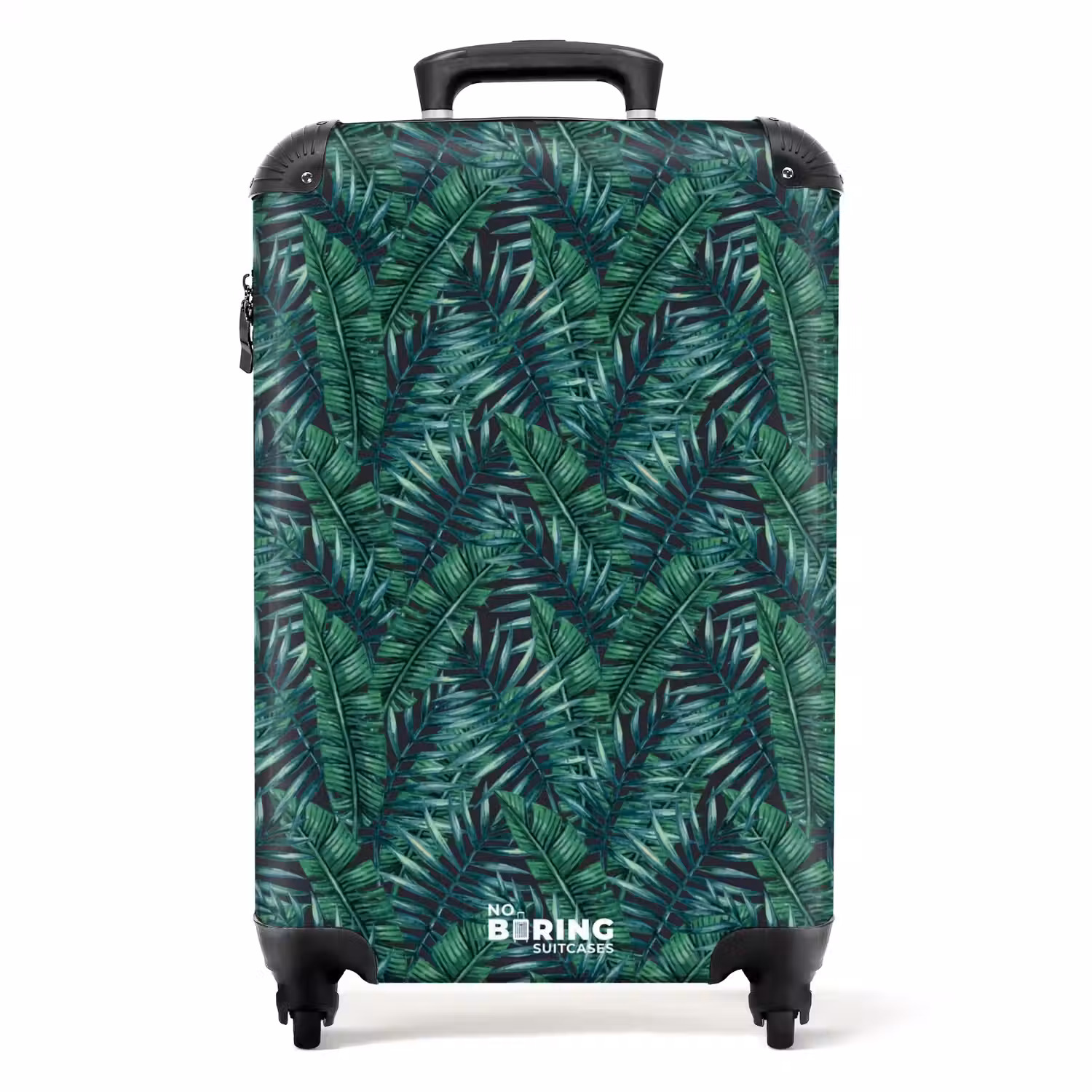 Palm bladeren patroon groen NBS - Handbagage koffer - Volwassenen Unisex middel -productfoto_recht