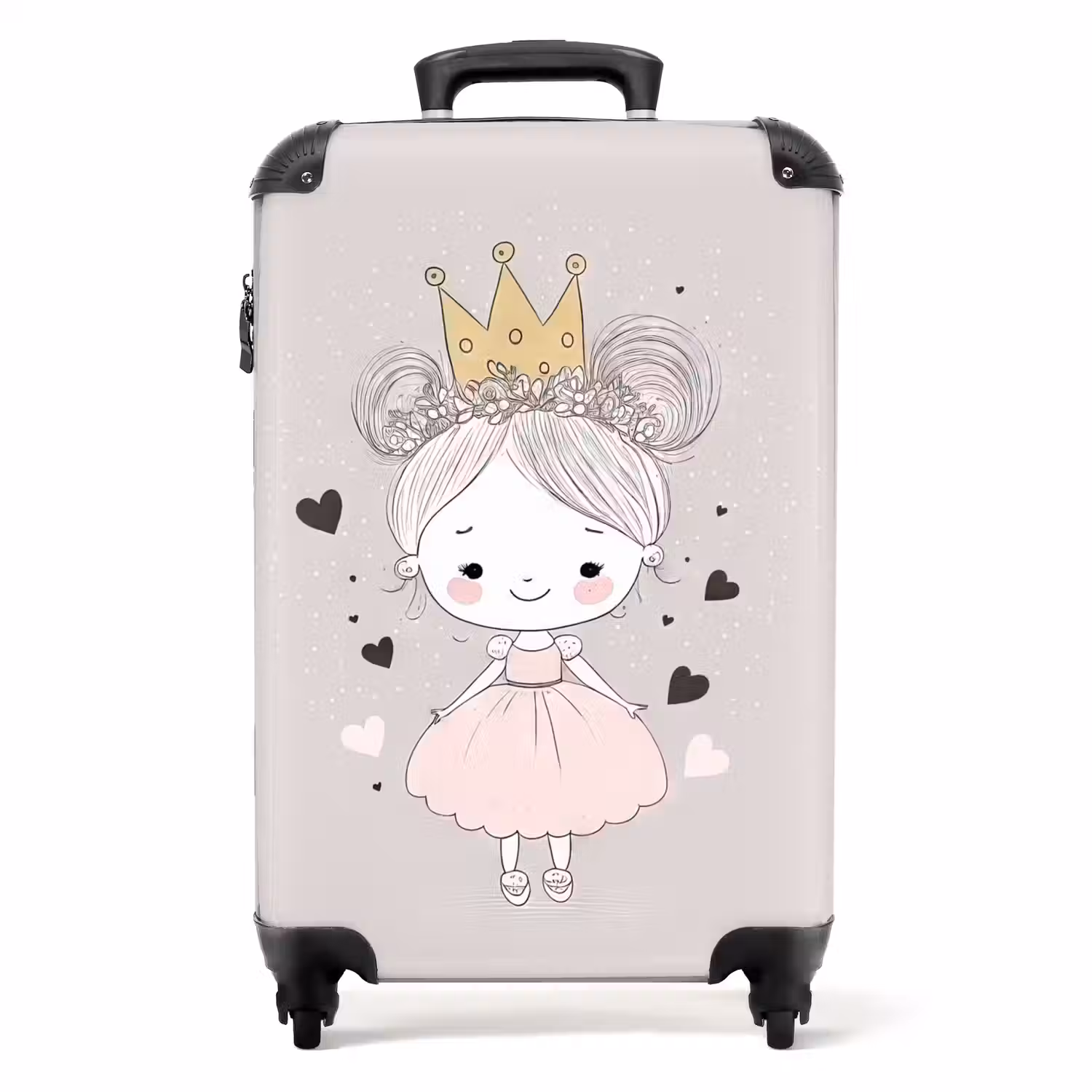Prinses met knotjes NBS - Handbagage koffer - Unisex middel -productfoto_recht
