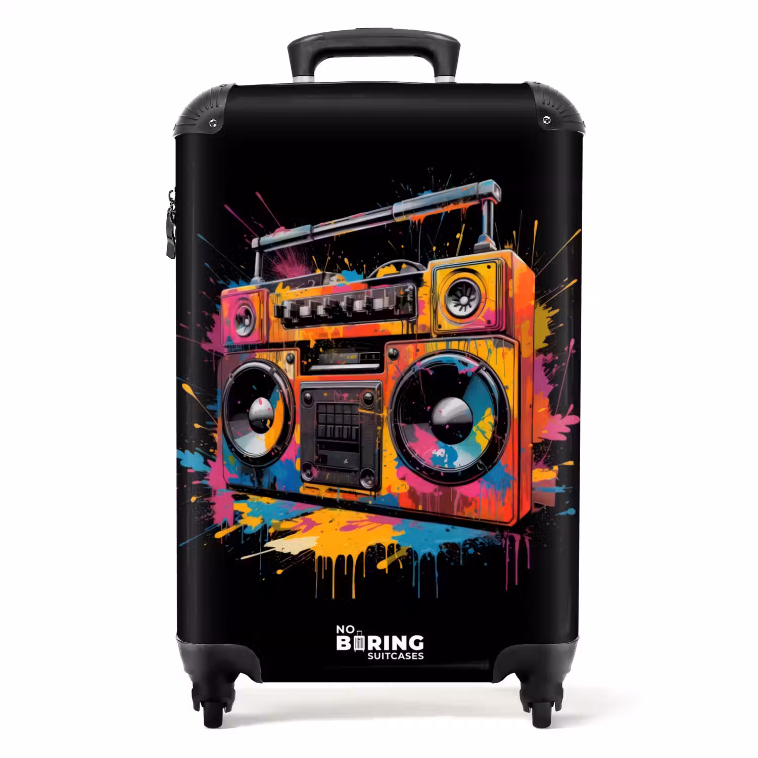 Radio met kleurrijke verf NBS - Handbagage koffer - Unisex middel -productfoto_recht