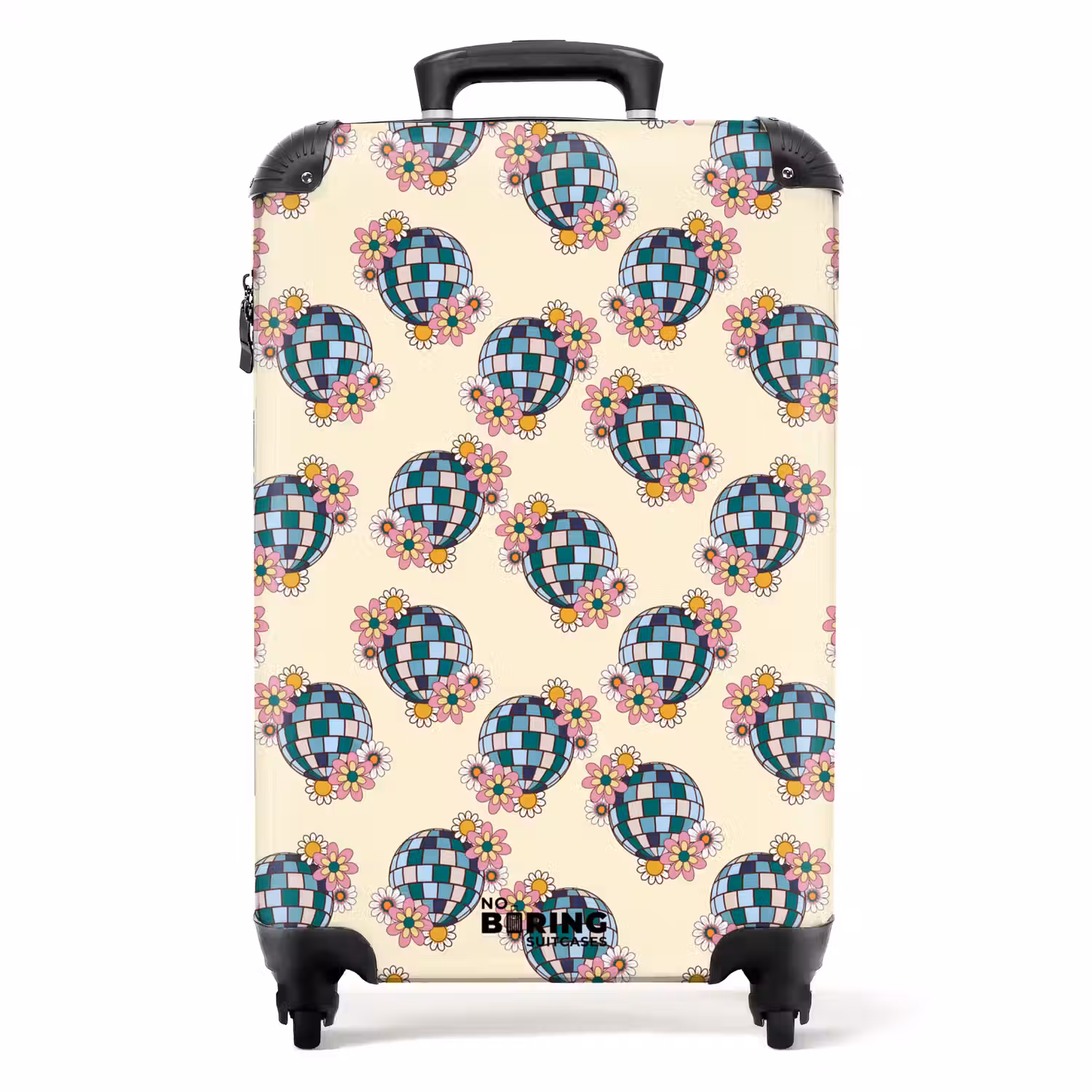 Retro disco bal boekt patroon kleurrijk NBS - Handbagage koffer - Volwassenen Unisex middel -productfoto_recht
