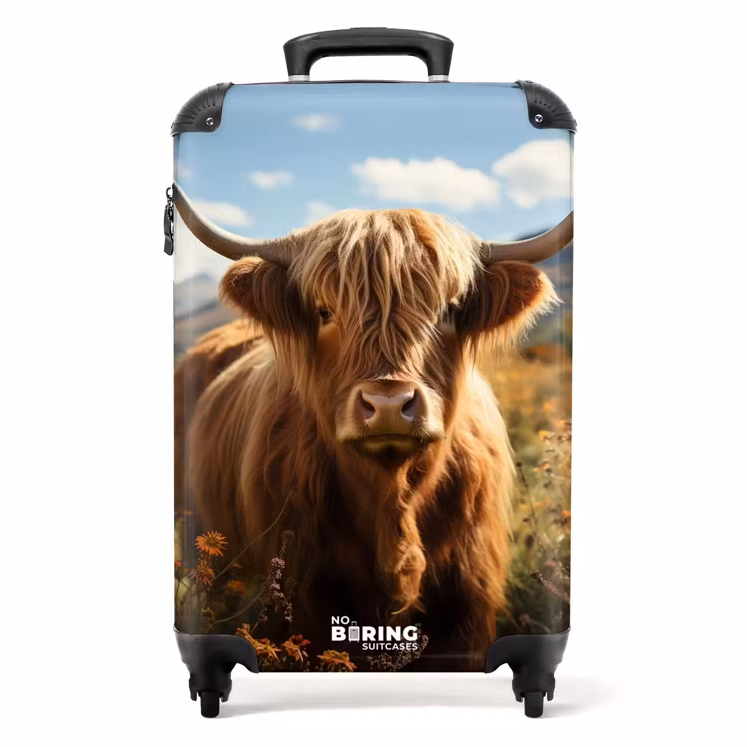 Schotse hooglander in weide NBS - Handbagage koffer - Unisex middel -productfoto_recht