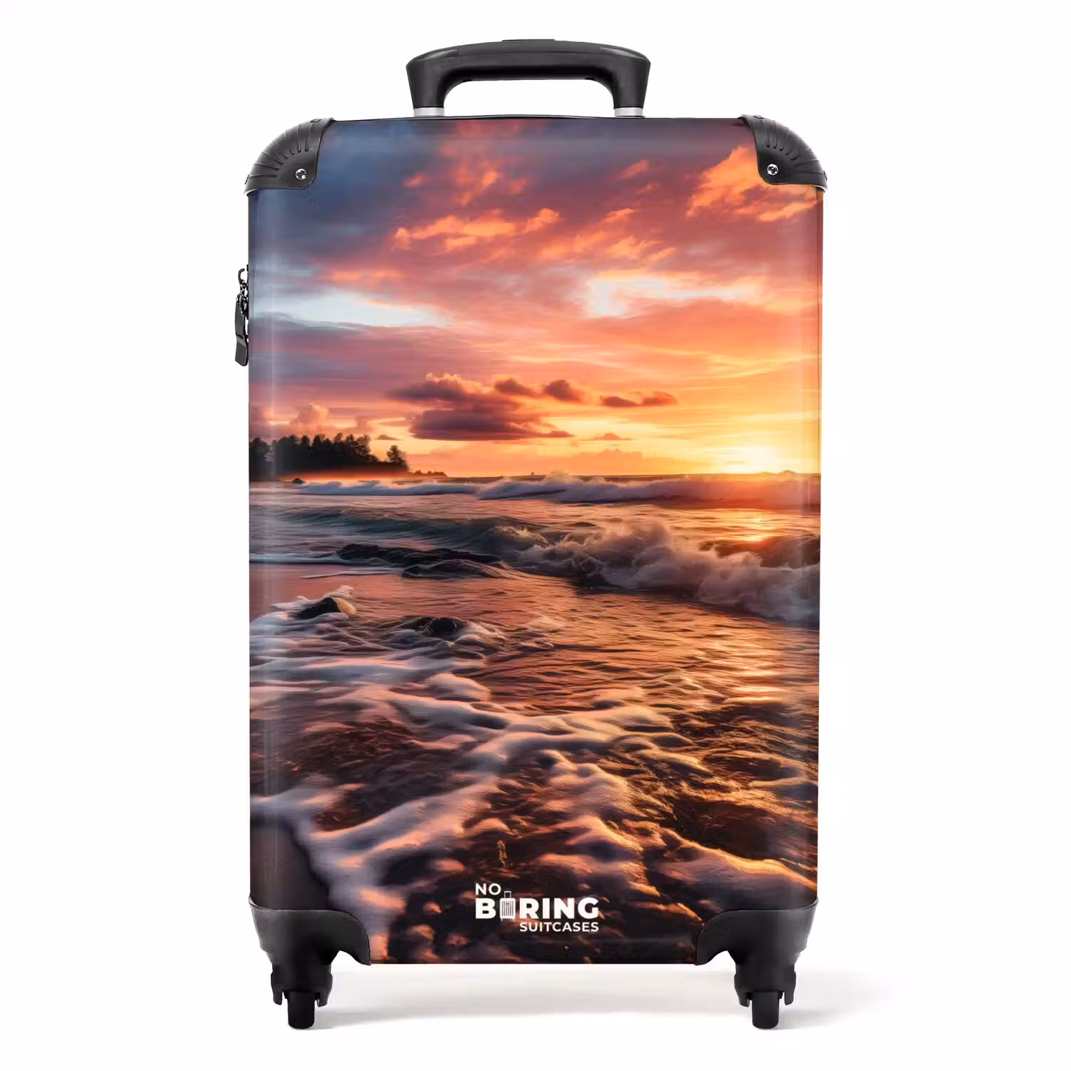 Zee bij zonsondergang NBS - Handbagage koffer - Unisex middel -productfoto_recht