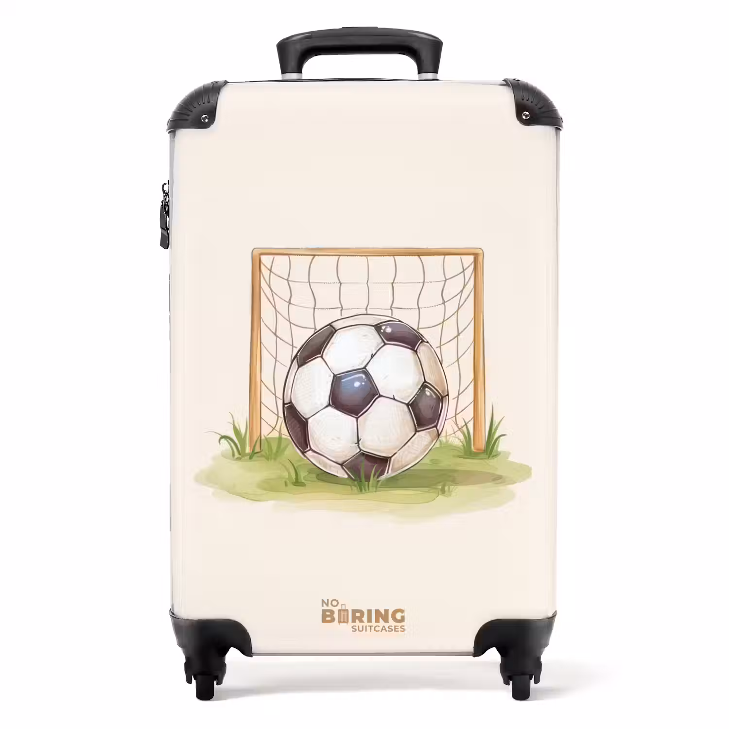 Voetbal in een goal NBS - Handbagage koffer - Volwassenen Unisex middel -productfoto_recht