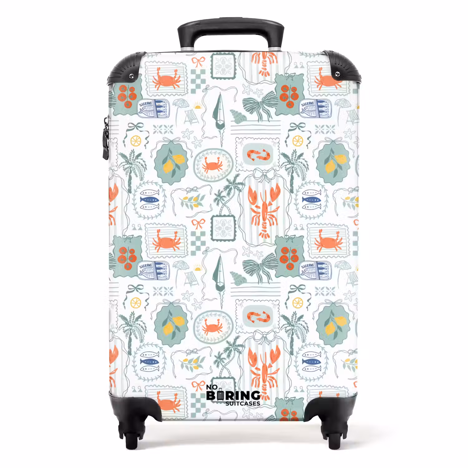 Zomerse illustraties groen NBS - Handbagage koffer - Volwassenen Unisex middel -productfoto_recht