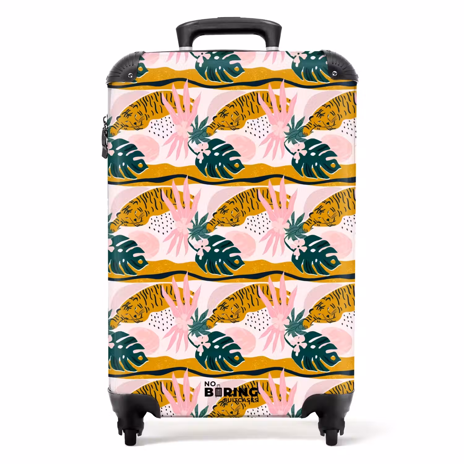 Tropisch tijgerpatroon NBS - Handbagage koffer - Volwassenen Unisex middel -productfoto_recht