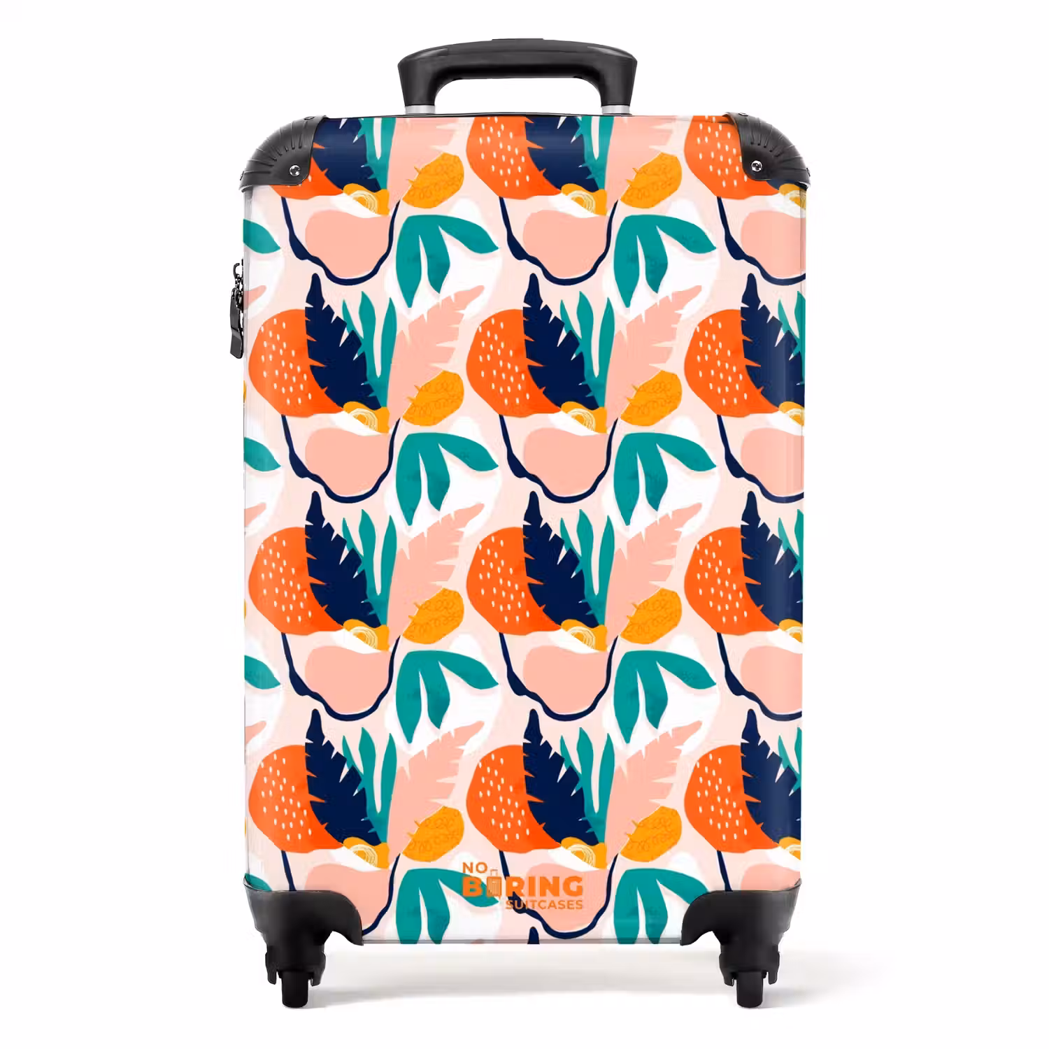 Divers gekleurde abstracte bladeren NBS - Handbagage koffer - Volwassenen Unisex middel -productfoto_recht