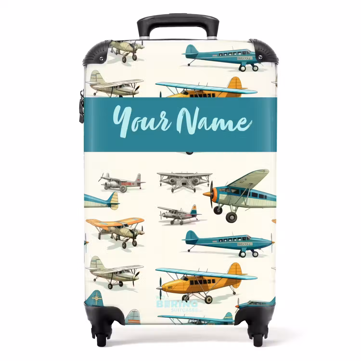 Vliegtuigsquadron NBS - Handbagage koffer - Kinderen Unisex middel -productfoto_recht