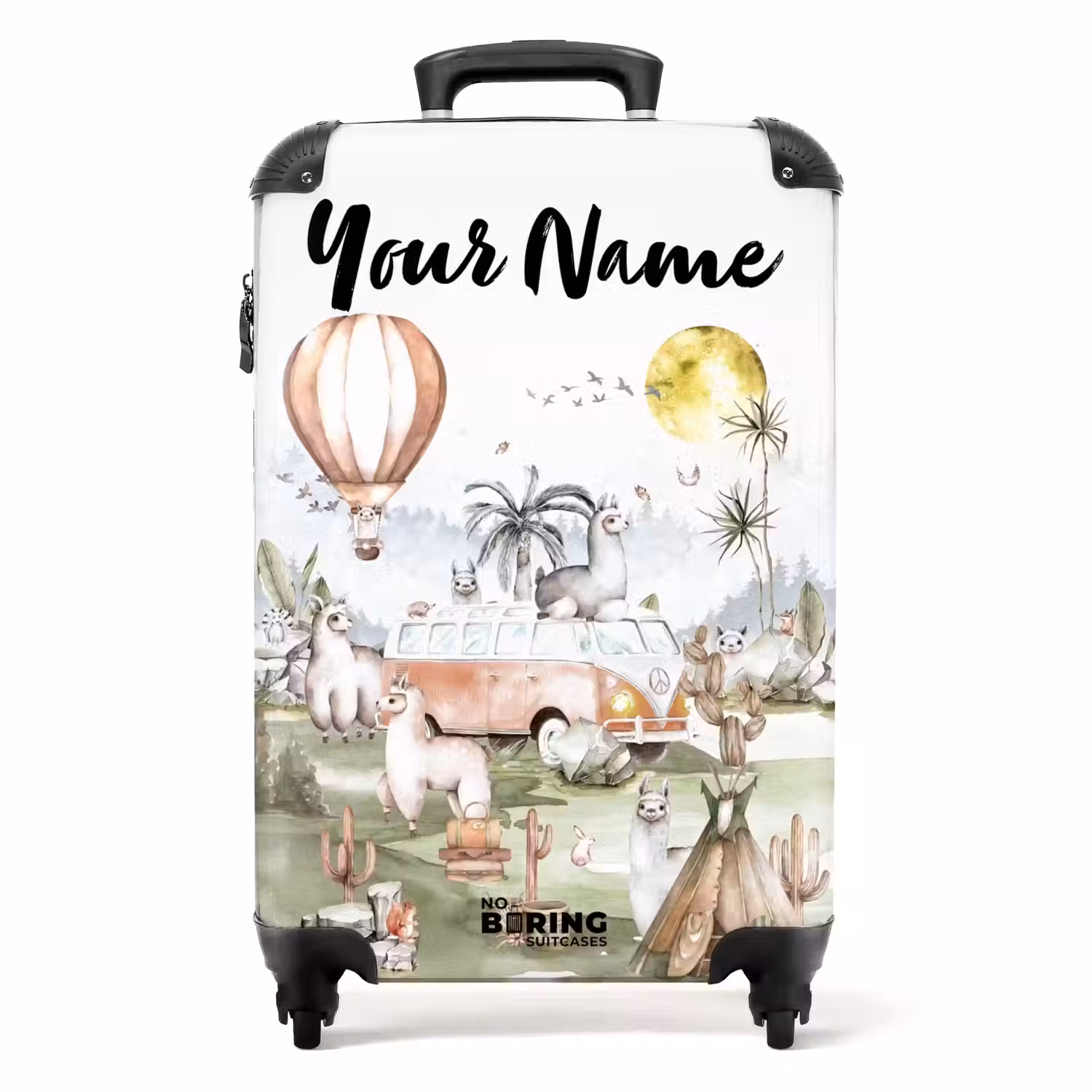 Alpaca avontuur NBS - Handbagage koffer - Kinderen Unisex middel -productfoto_recht