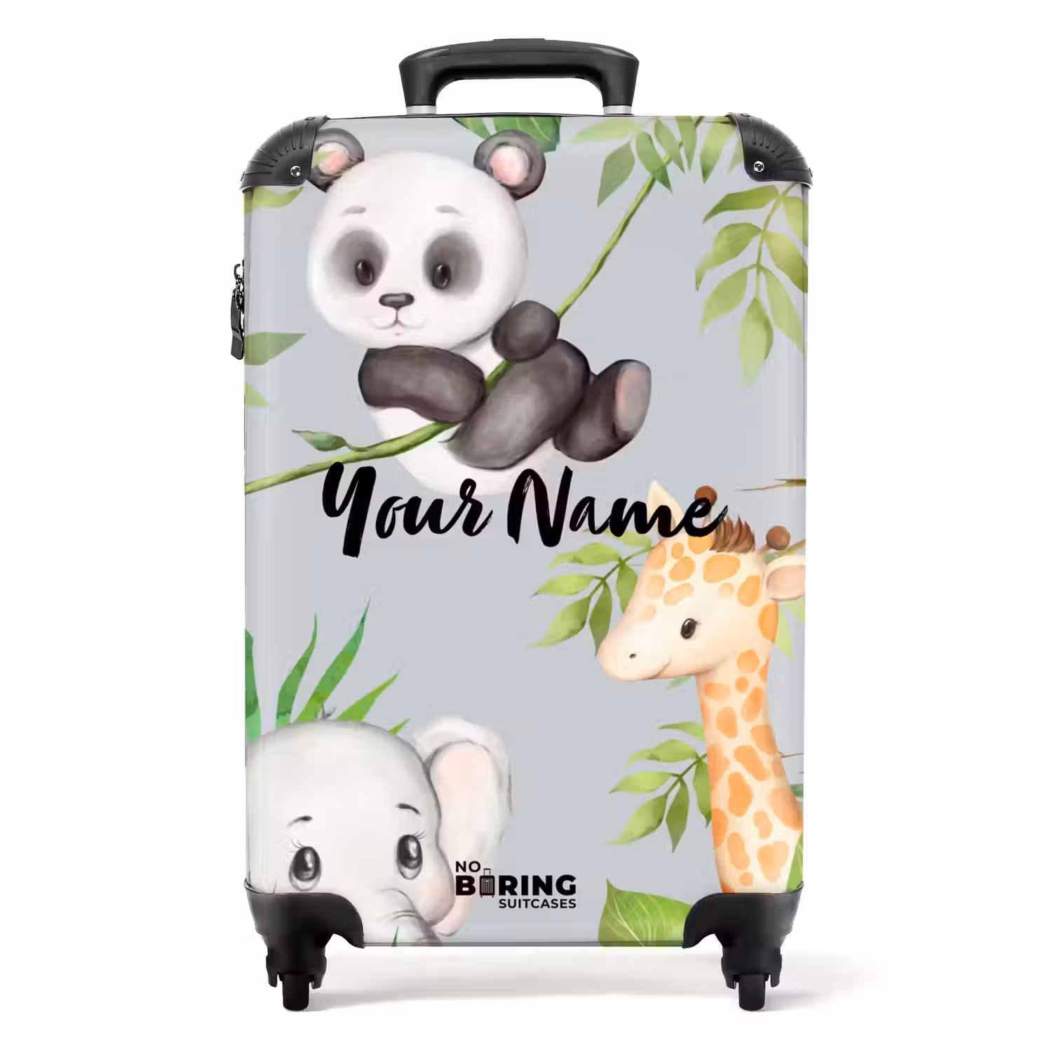 Diertjes in de jungle NBS - Handbagage koffer - Kinderen Unisex middel -productfoto_recht