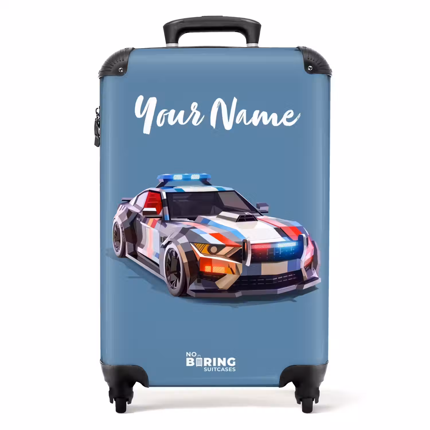 Pijlsnelle politieauto NBS - Handbagage koffer - Kinderen Unisex middel -productfoto_recht