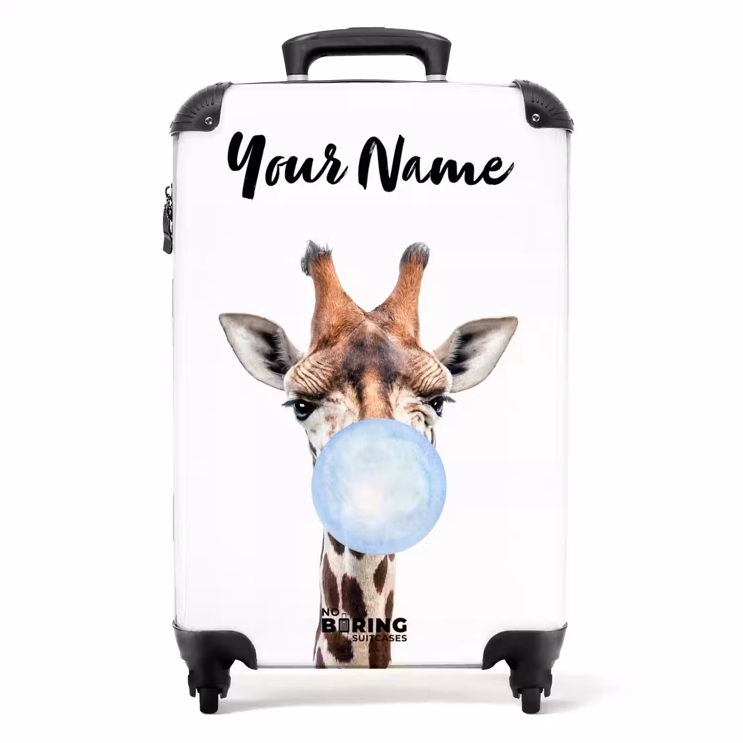 Kauwende Kobus blauw NBS - Handbagage koffer - Kinderen Unisex middel -productfoto_recht