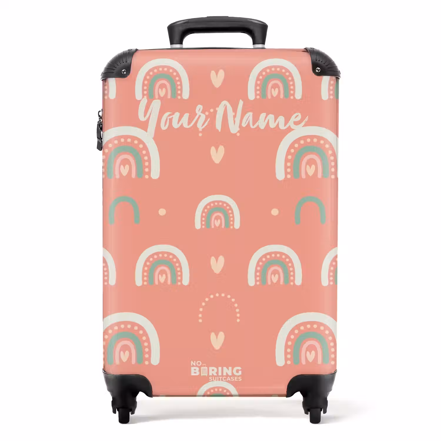 Koraal kleurenbogen NBS - Handbagage koffer - Kinderen Unisex middel -productfoto_recht