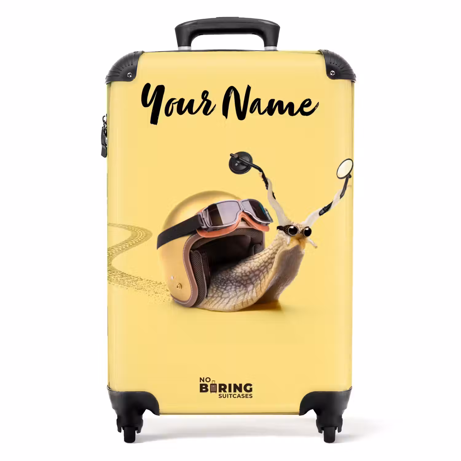 Escar-Go - Geel NBS - Handbagage koffer - Kinderen Unisex middel -productfoto_recht