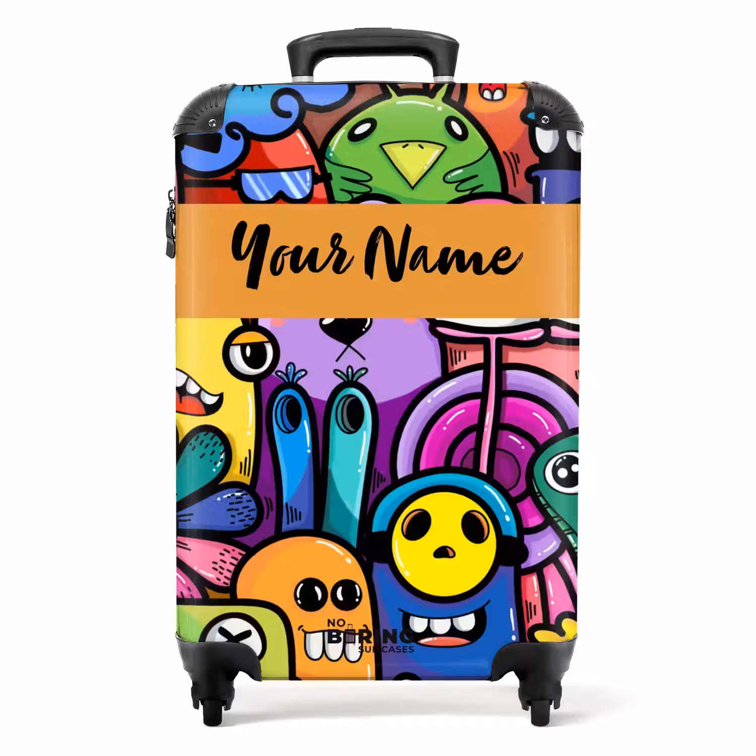 Grappige Monsterbende NBS - Handbagage koffer - Kinderen Unisex middel -productfoto_recht