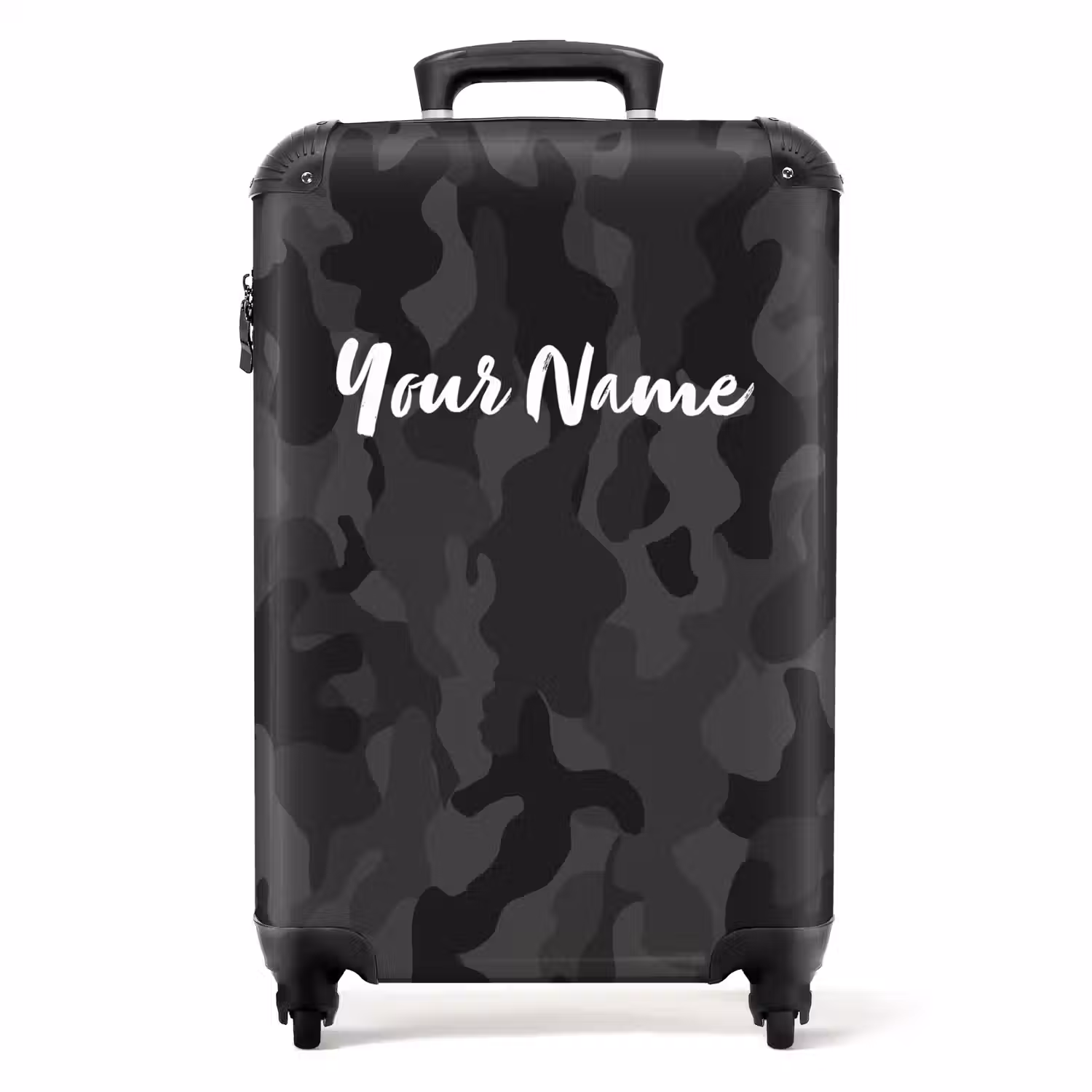 Groene camouflage print NBS - Handbagage koffer - Kinderen Unisex middel -productfoto_recht