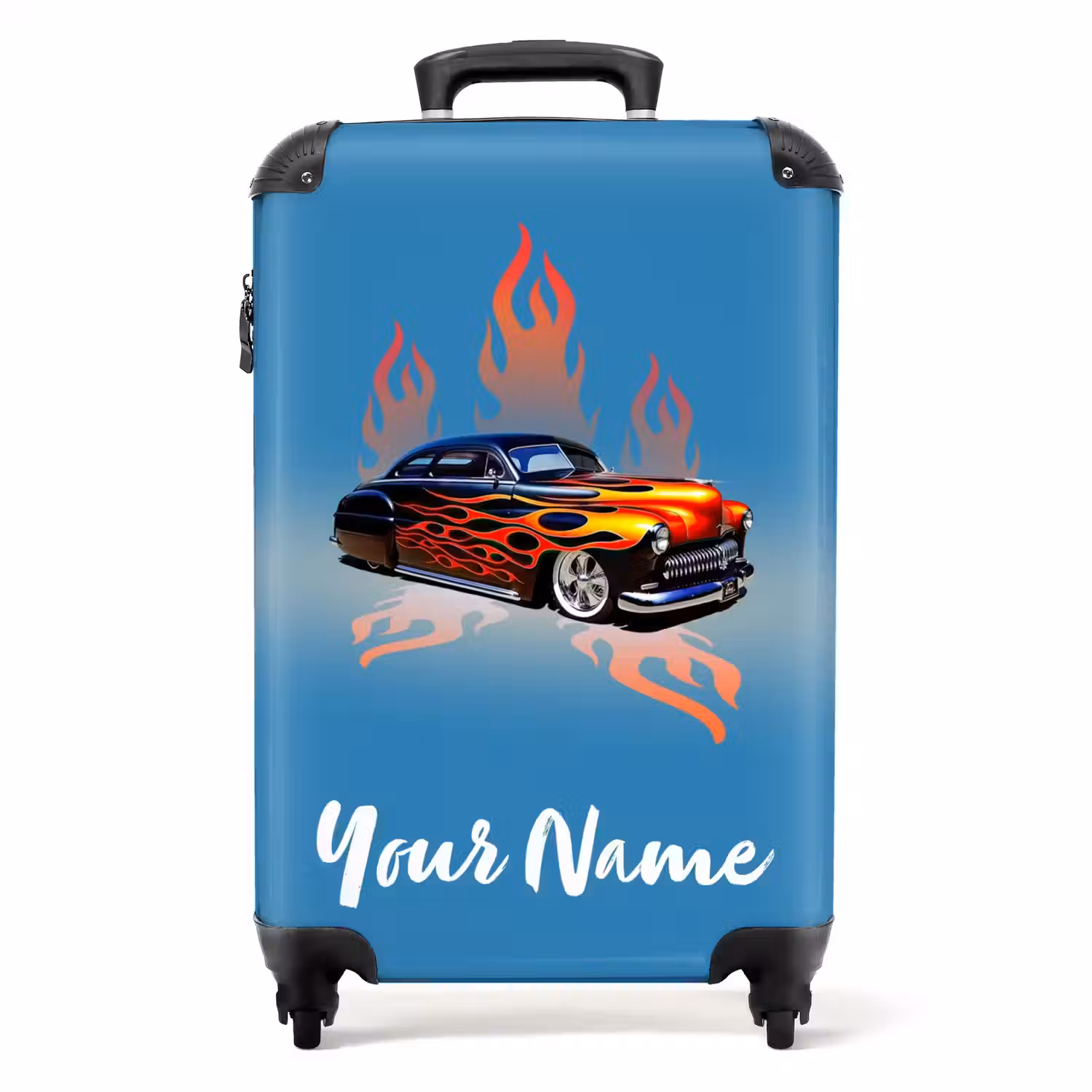 Hotrod flames NBS - Handbagage koffer - Kinderen Unisex middel -productfoto_recht