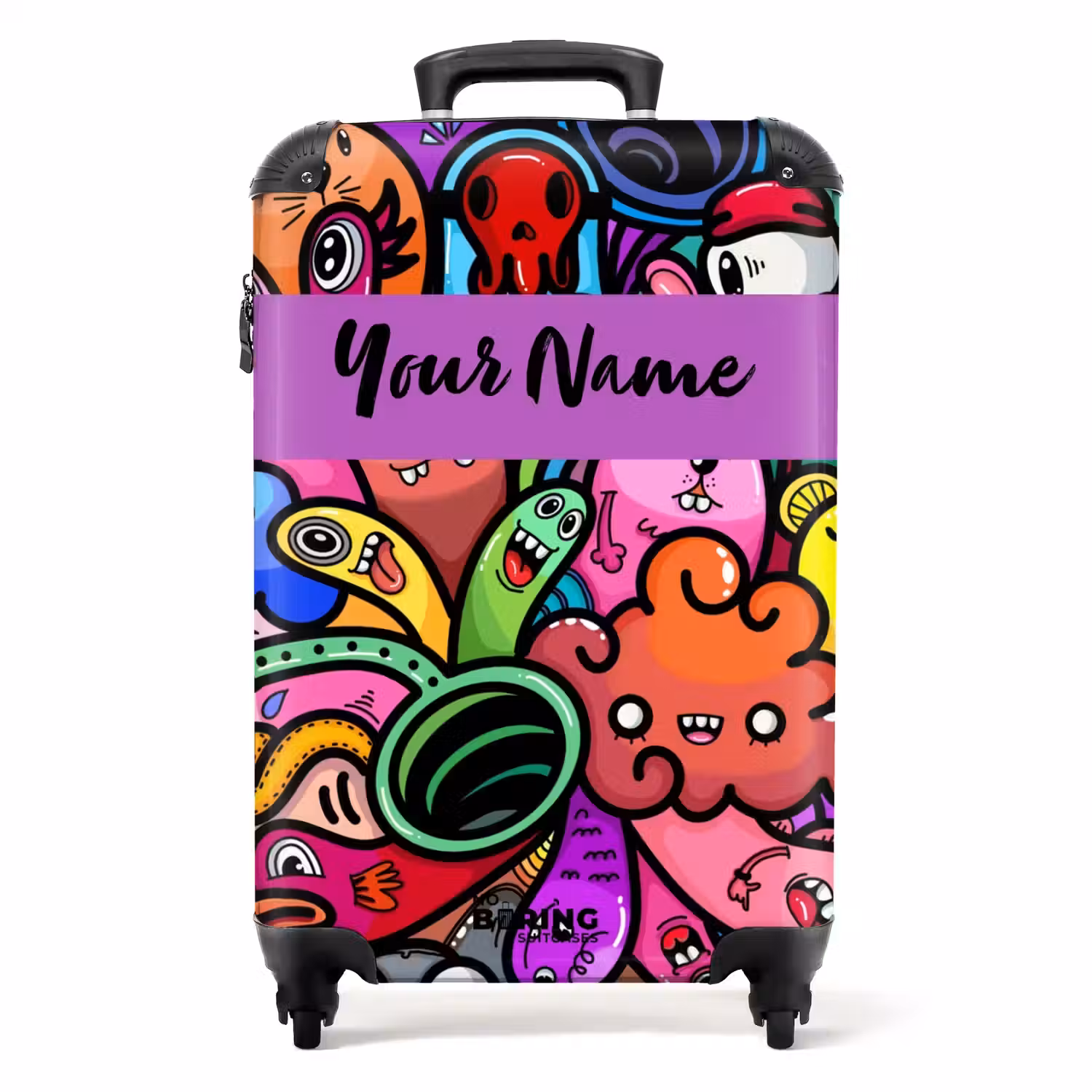 Vrolijke Monsterchaos NBS - Handbagage koffer - Kinderen Unisex middel -productfoto_recht