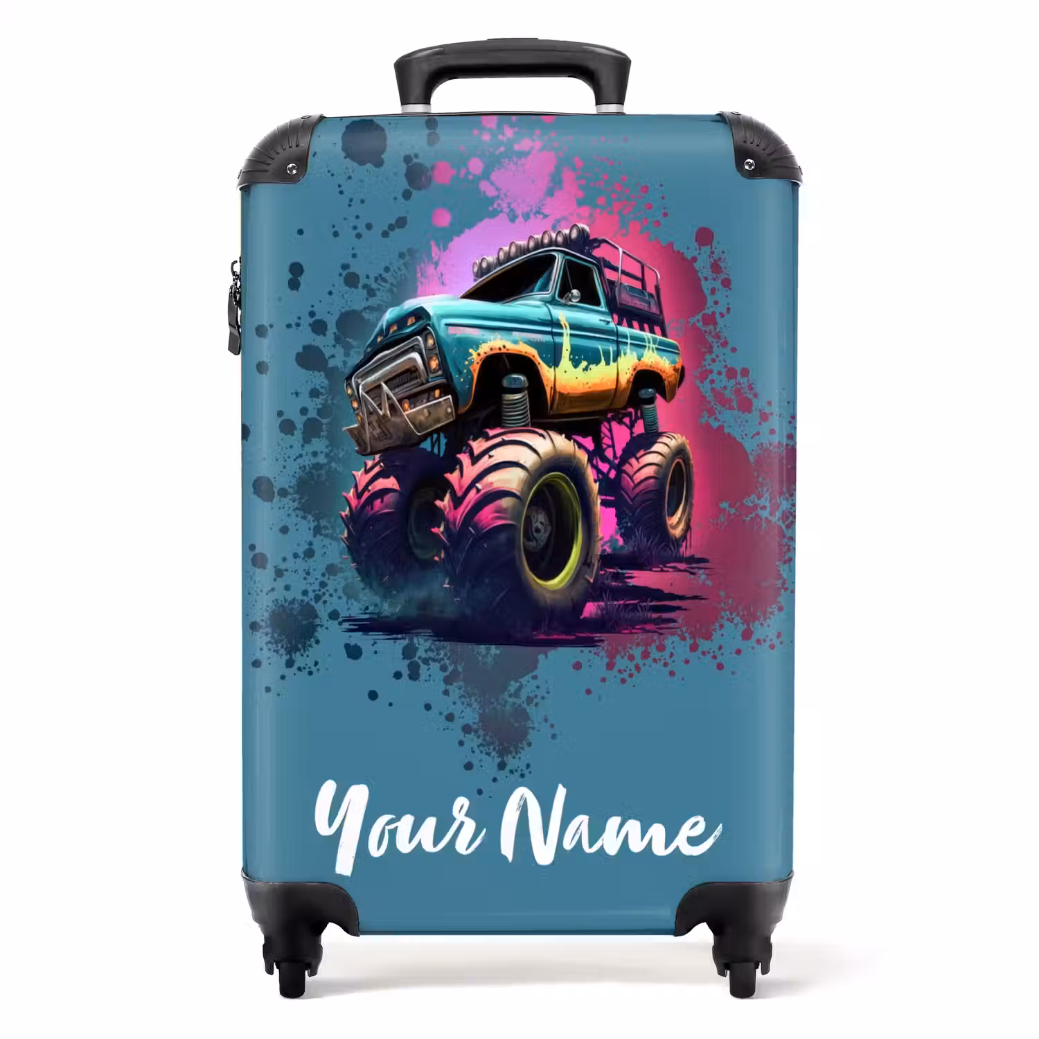 Monster Wheels NBS - Handbagage koffer - Kinderen Unisex middel -productfoto_recht