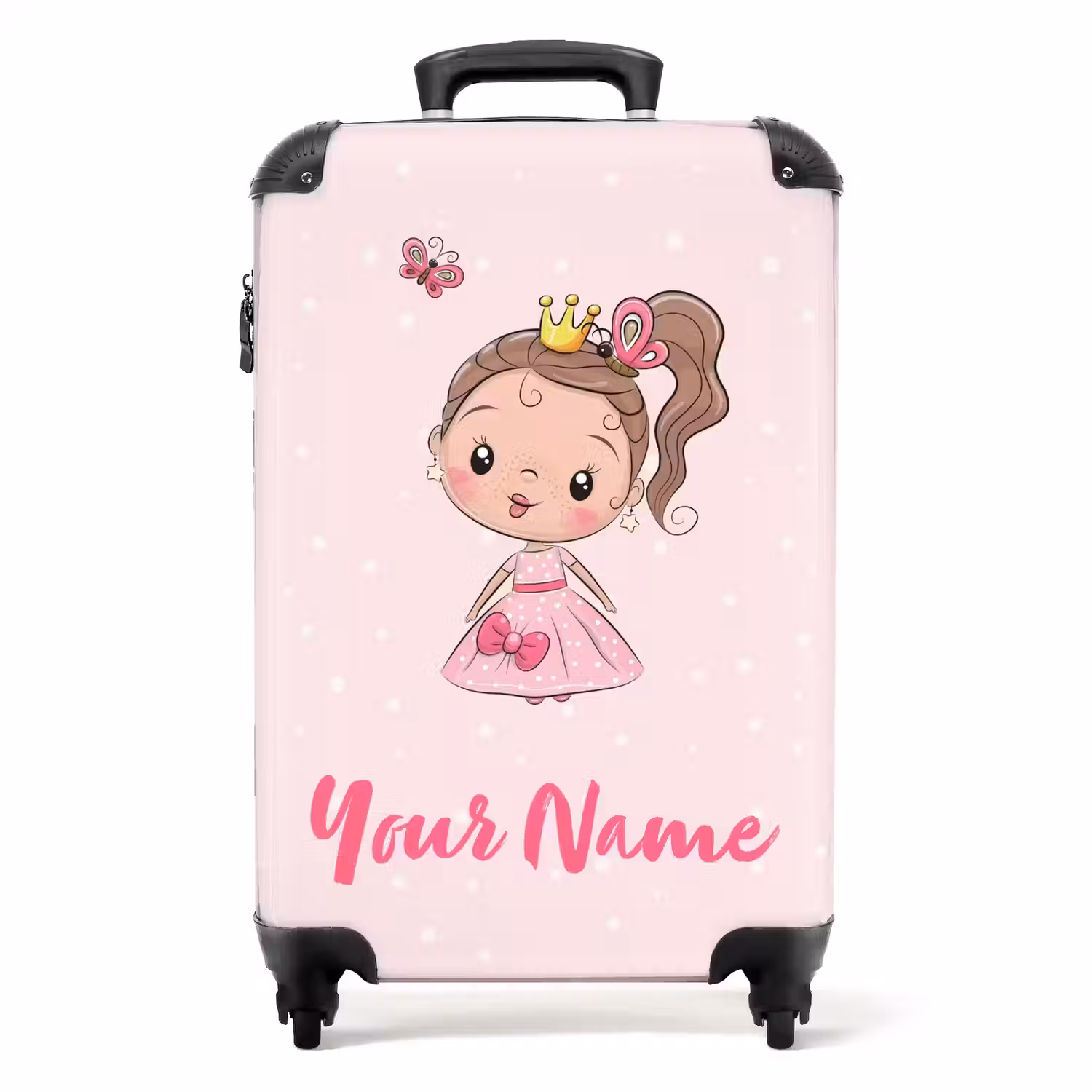 Prinsesje roze NBS - Handbagage koffer - Kinderen Unisex middel -productfoto_recht