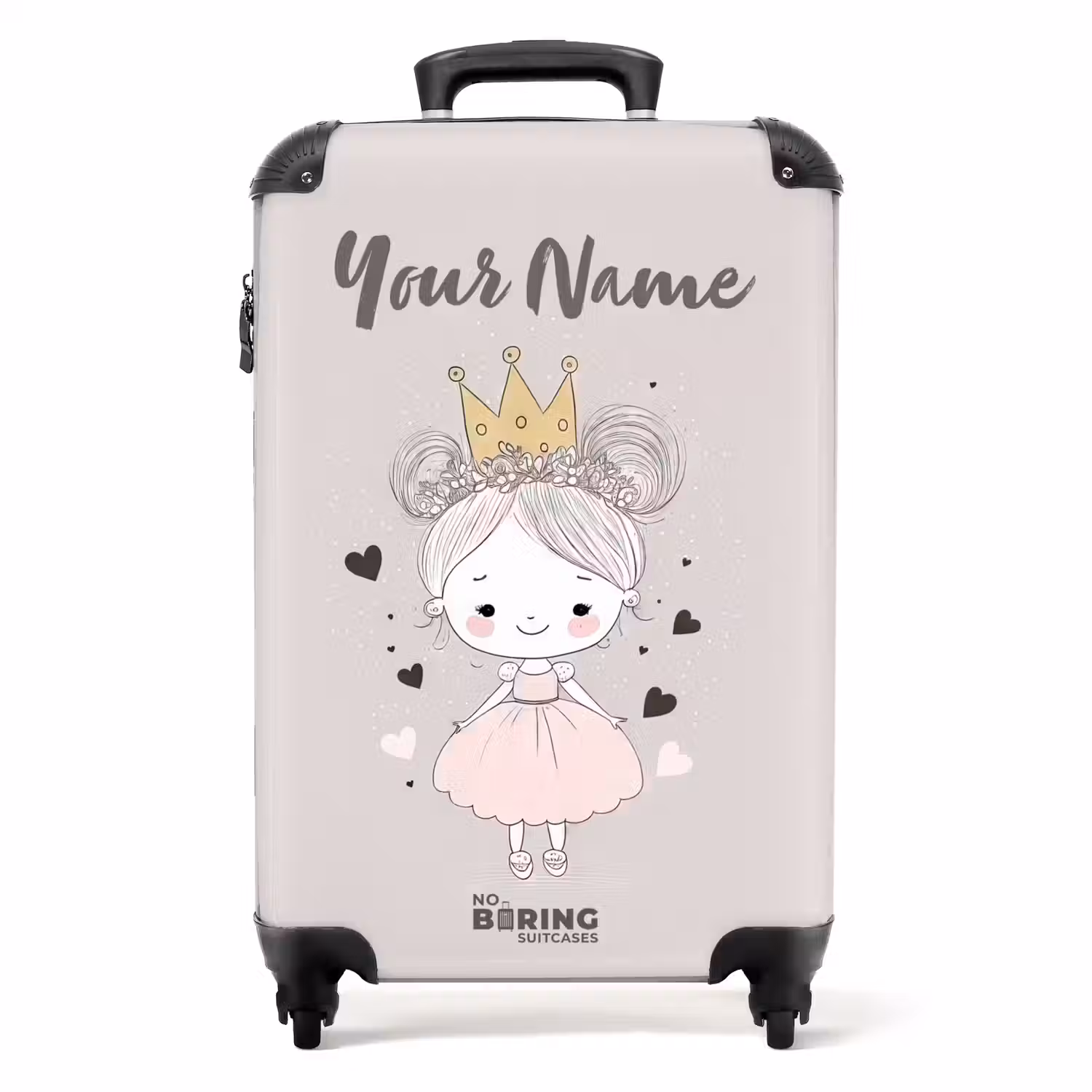 Prinses met knotjes NBS - Handbagage koffer - Kinderen Unisex middel -productfoto_recht