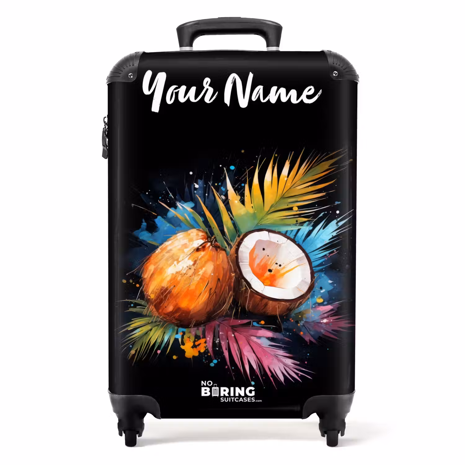 Street Art van Kokosnoten en Kleurrijke Bladeren NBS - Handbagage koffer - Kinderen Unisex middel -productfoto_recht