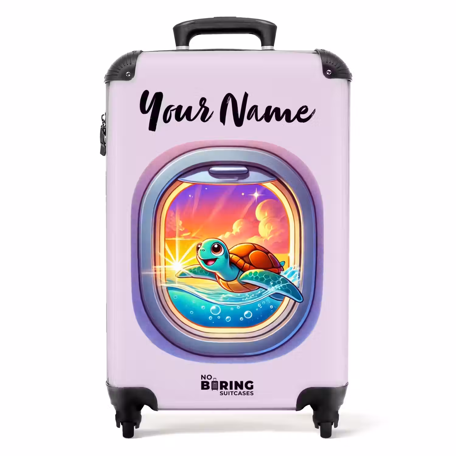 Sunset schildpad NBS - Handbagage koffer - Kinderen Unisex middel -productfoto_recht