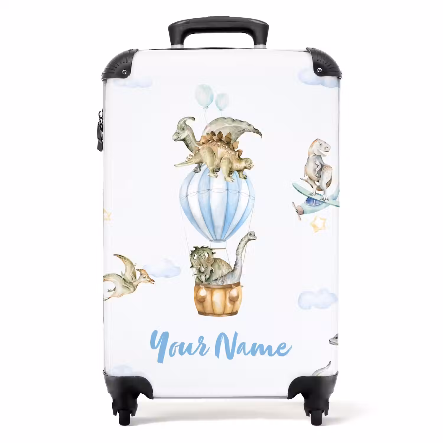 Dwalende dino's NBS - Handbagage koffer - Kinderen Unisex middel -productfoto_recht