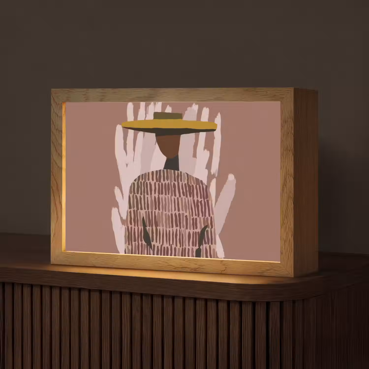 Abstract - Figuur - Illustratie - Hoed Light Box met kabel (Tafellamp) klein -z3d_website