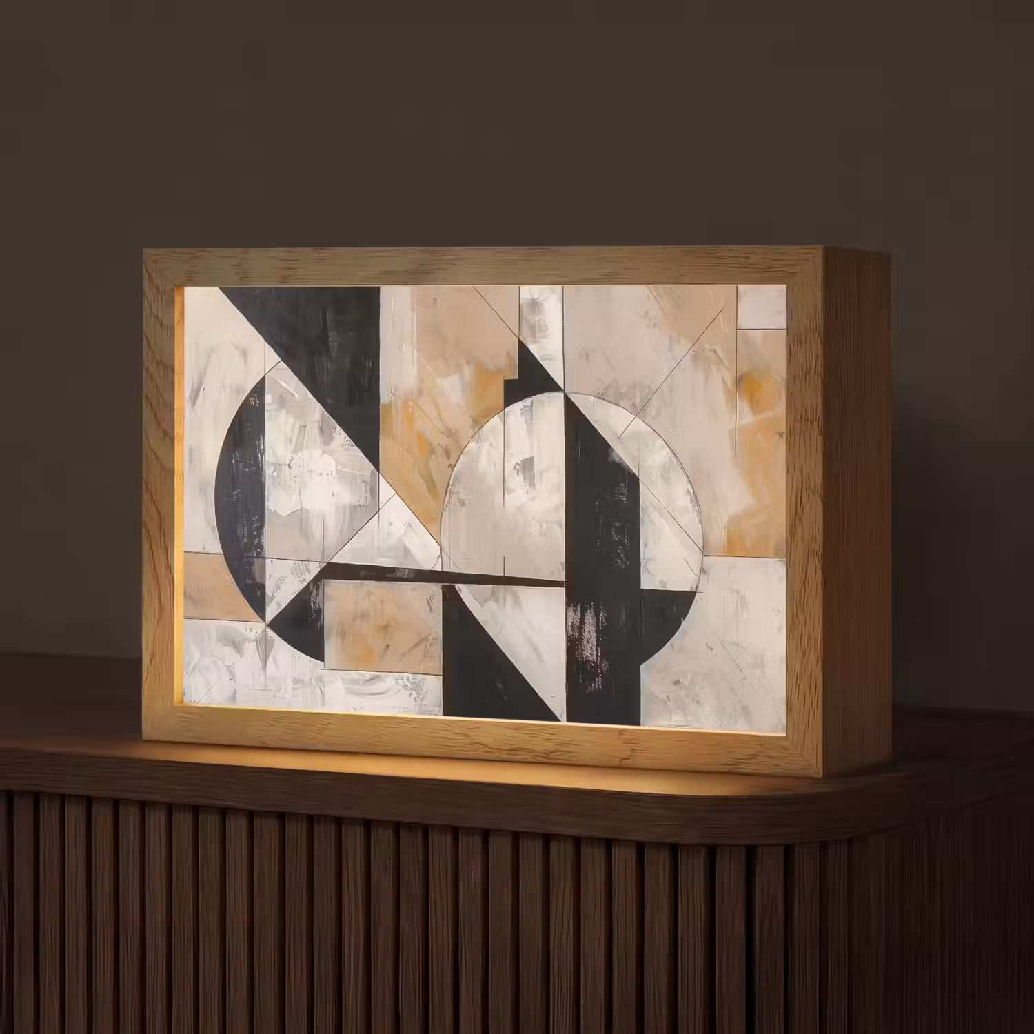 Abstract - Modern - Geometrisch - Pastel Light Box met kabel (Tafellamp) klein -z3d_website