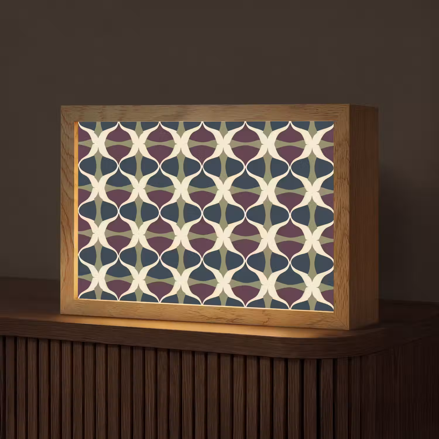 Abstract - Retro - Kleurrijk Light Box met kabel (Tafellamp) klein 924 -z3d_website