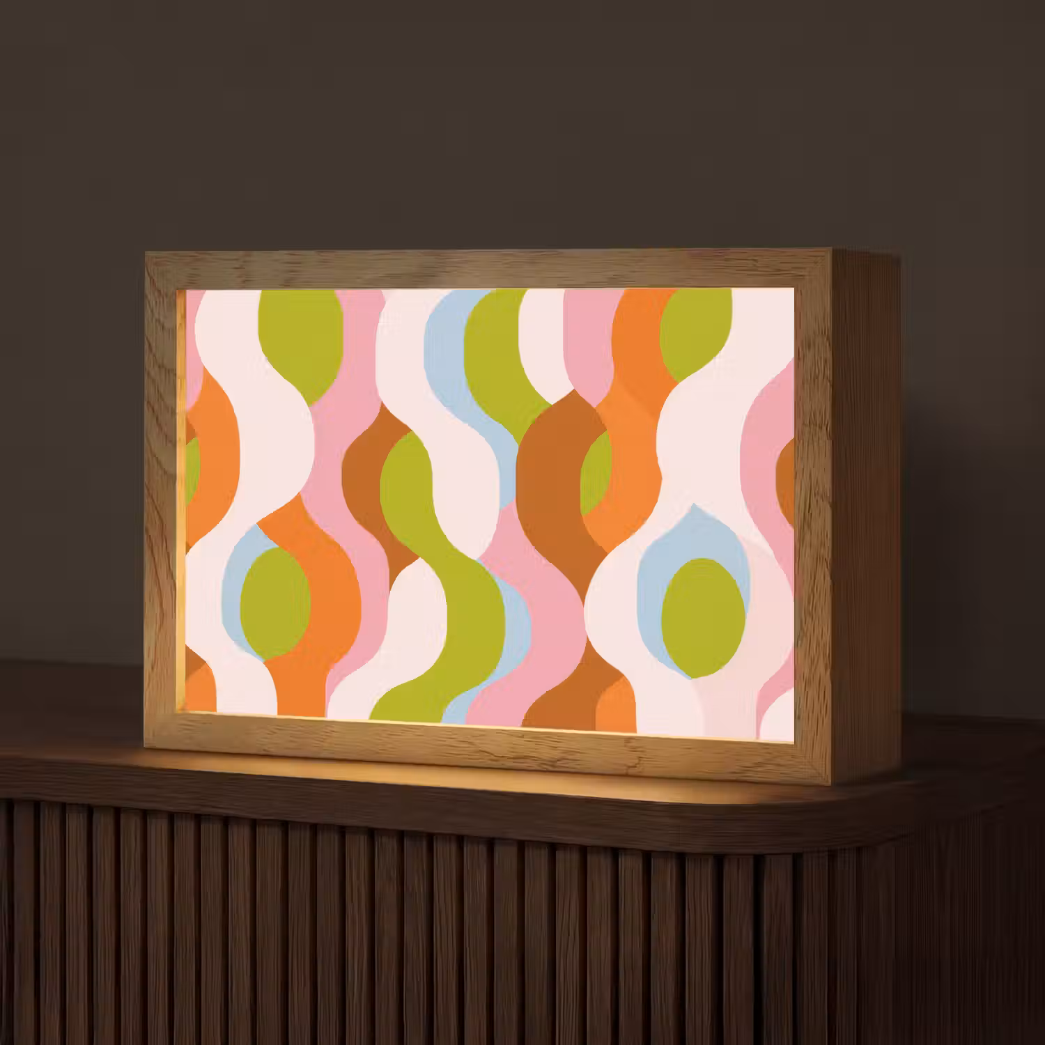 Abstract - Vormen - Roze Light Box met kabel (Tafellamp) klein -z3d_website
