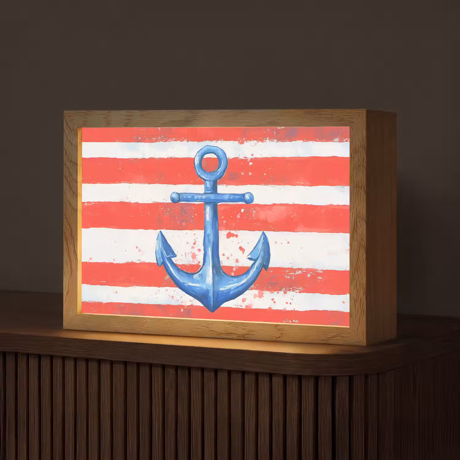 Anker - Verfspatten - Rood - Blauw Light Box met kabel (Tafellamp) klein -z3d_website