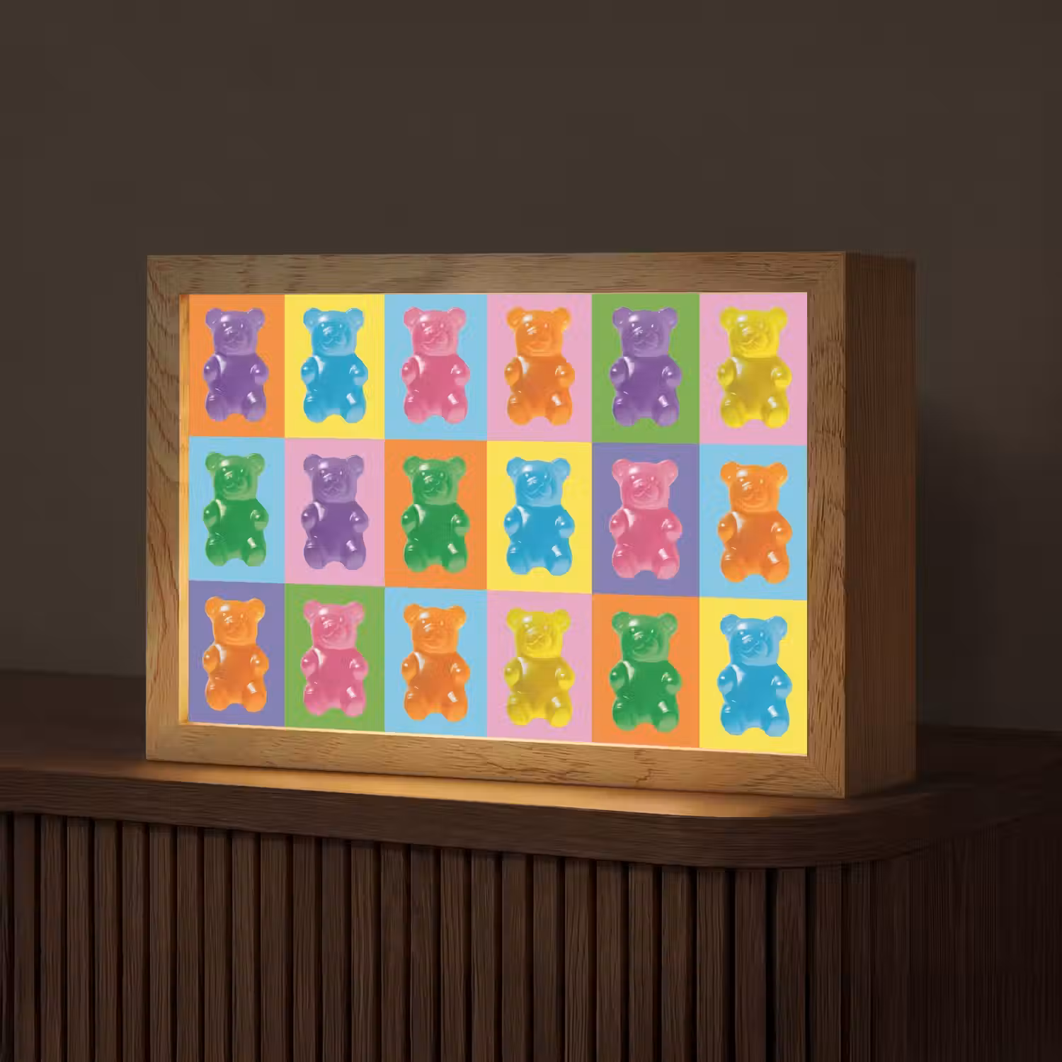 Art- Snoep - Kleurrijk Light Box met kabel (Tafellamp) klein -z3d_website