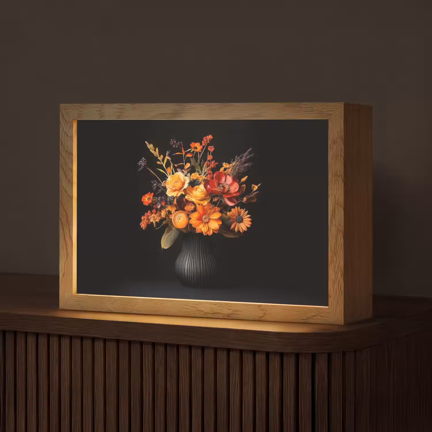 Herfst - Boeket - Oranje Light Box met kabel (Tafellamp) klein -z3d_website