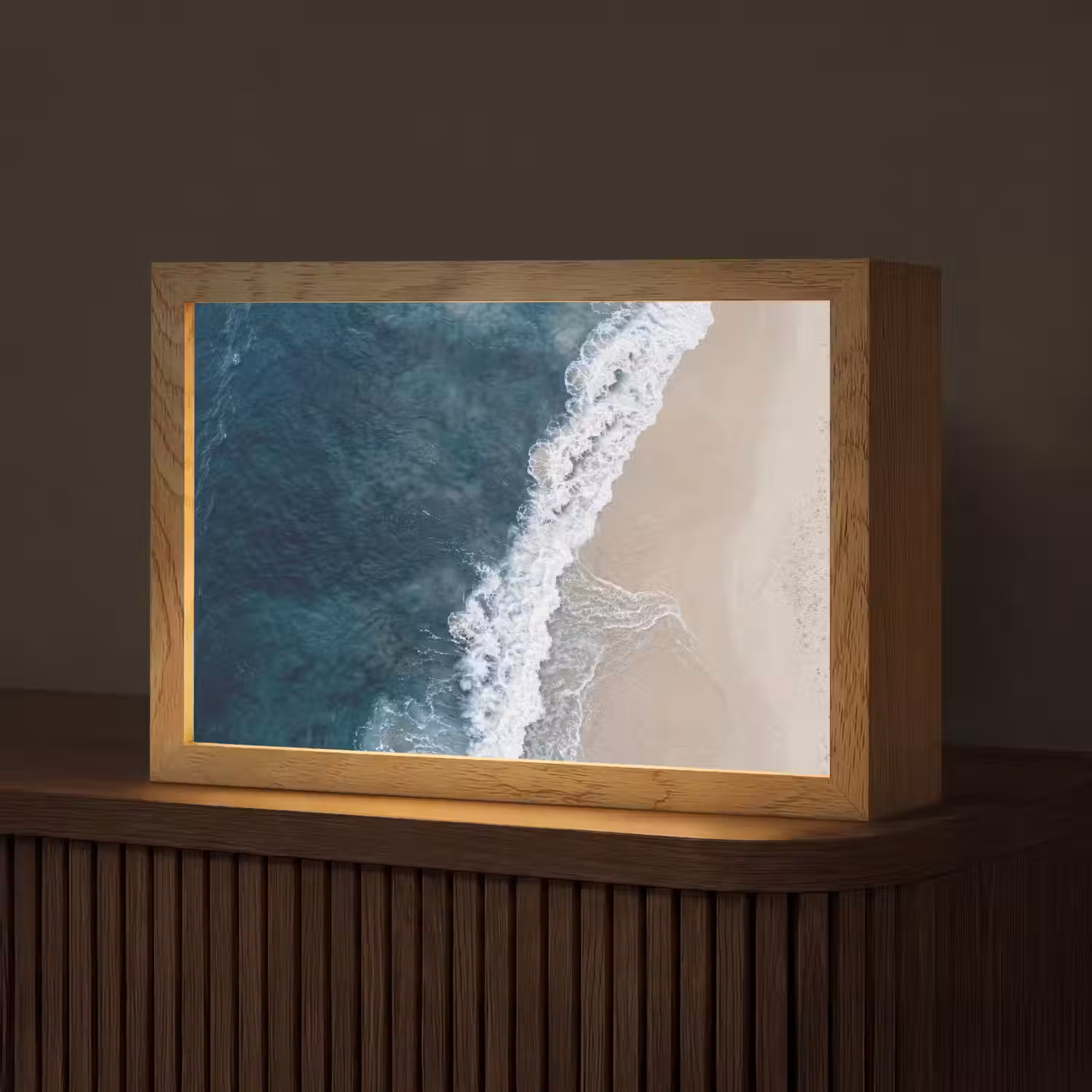 Strand - Zee - Golven Light Box met kabel (Tafellamp) klein -z3d_website
