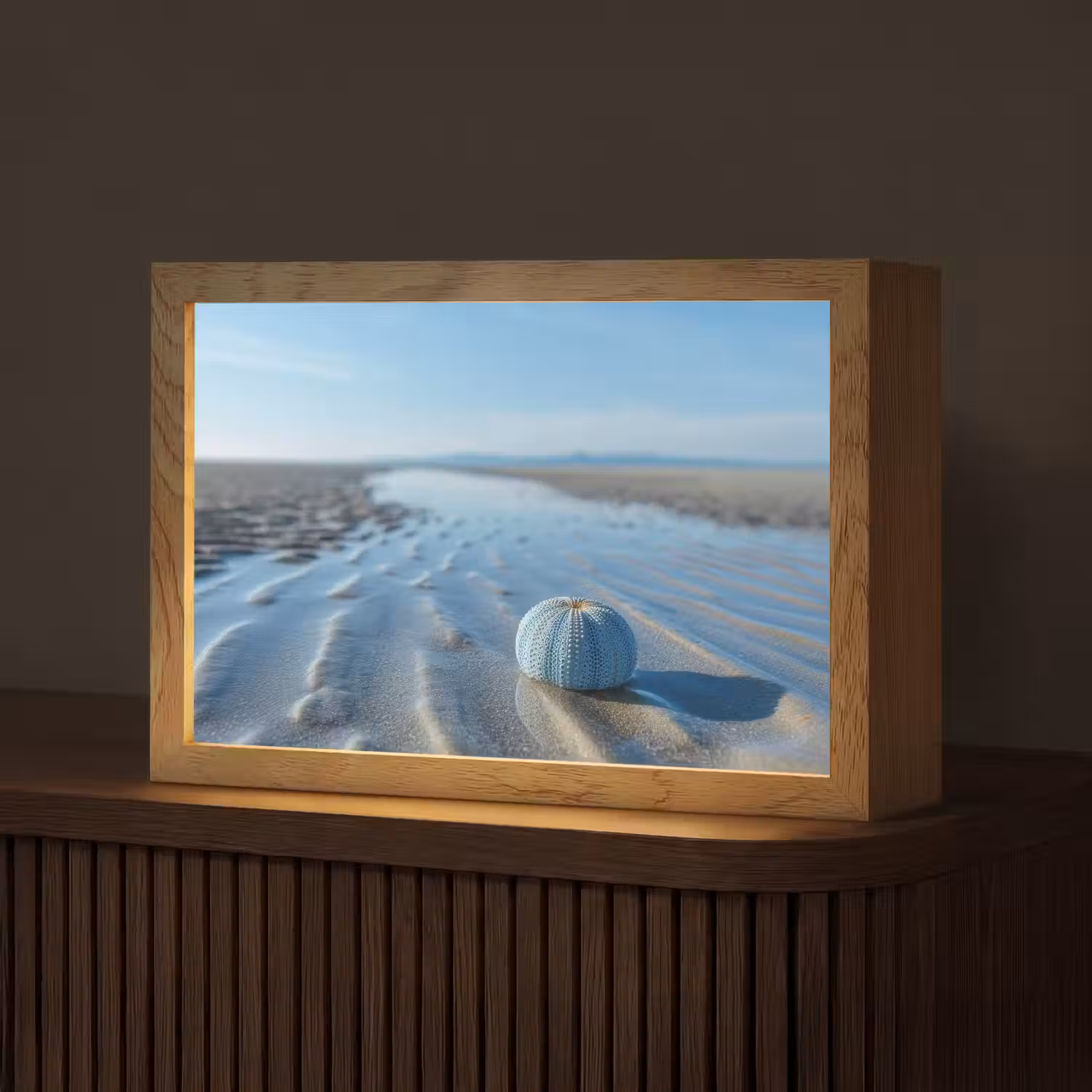 Strand - Schild - Water - Blauw Light Box met kabel (Tafellamp) klein -z3d_website