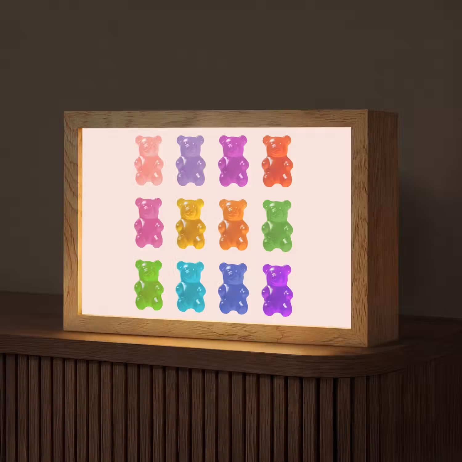 Beer - Kleurrijk - Snoep Light Box met kabel (Tafellamp) klein -z3d_website