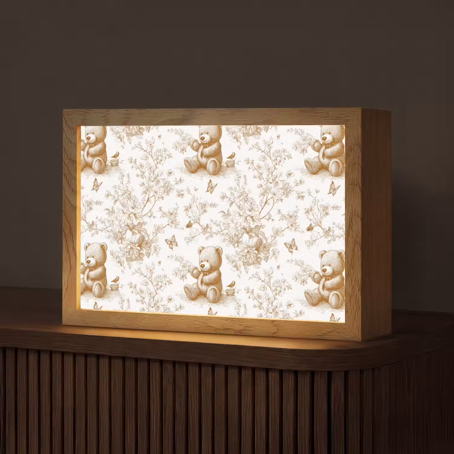 Beer - Tijdloos - Bruin Light Box met kabel (Tafellamp) klein 924 -z3d_website