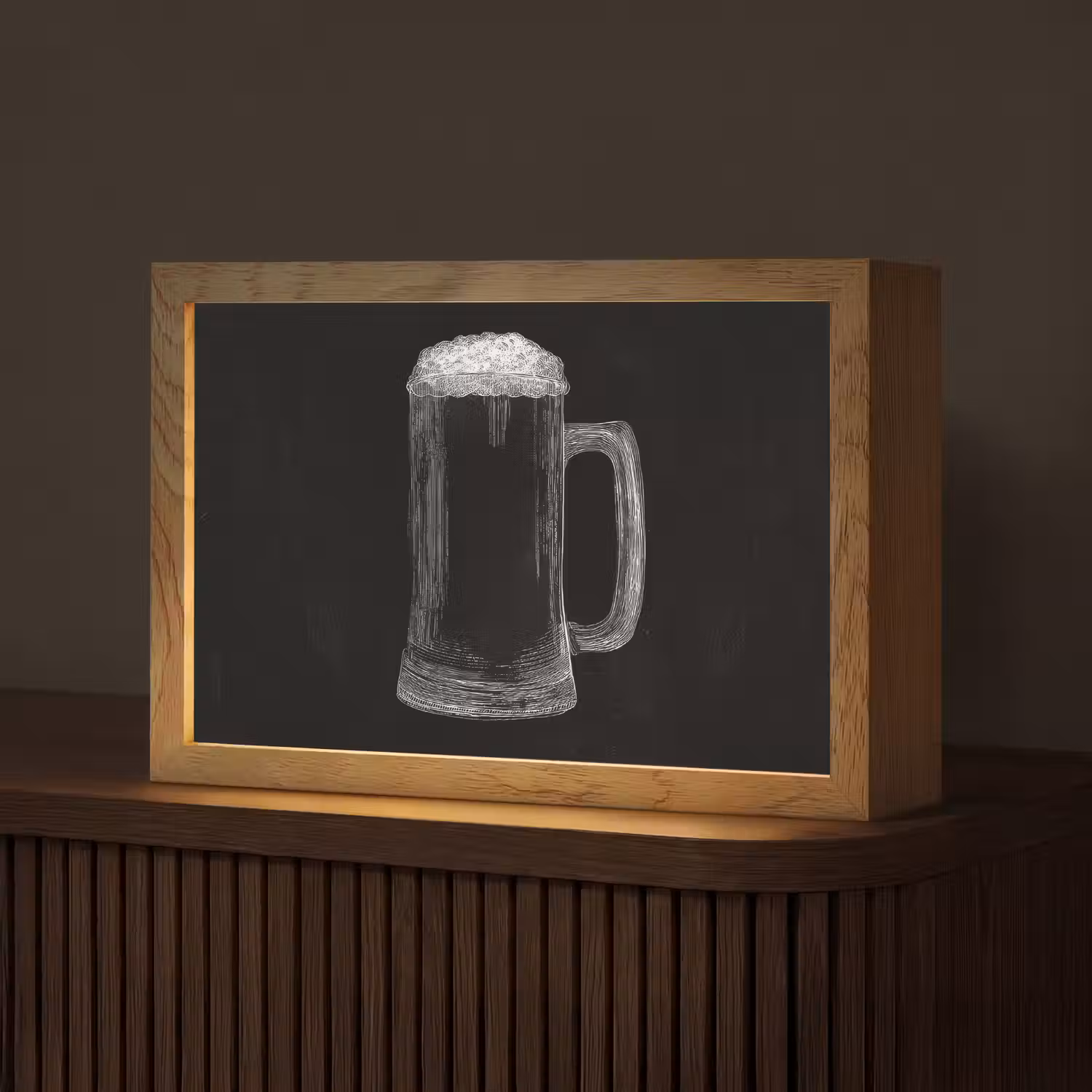 Bierpul - Schuim - Krijttekening Light Box met kabel (Tafellamp) klein -z3d_website