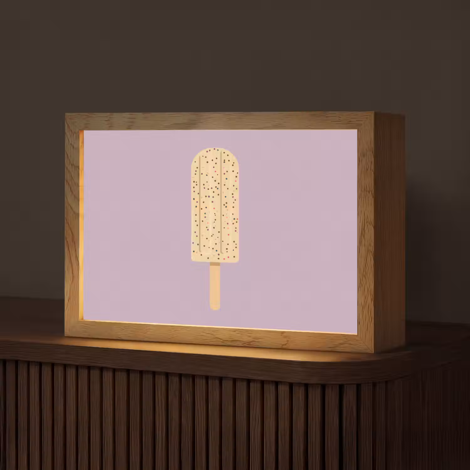 Beige - Ijsje - Spikkels Light Box met kabel (Tafellamp) klein -z3d_website