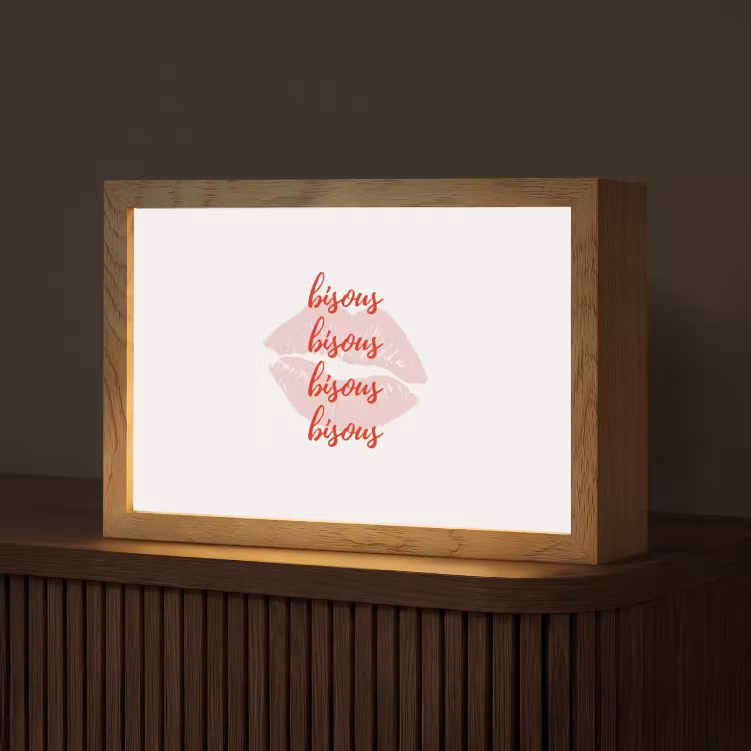 Bisous - Lip - Wit - Rood Light Box met kabel (Tafellamp) klein -z3d_website