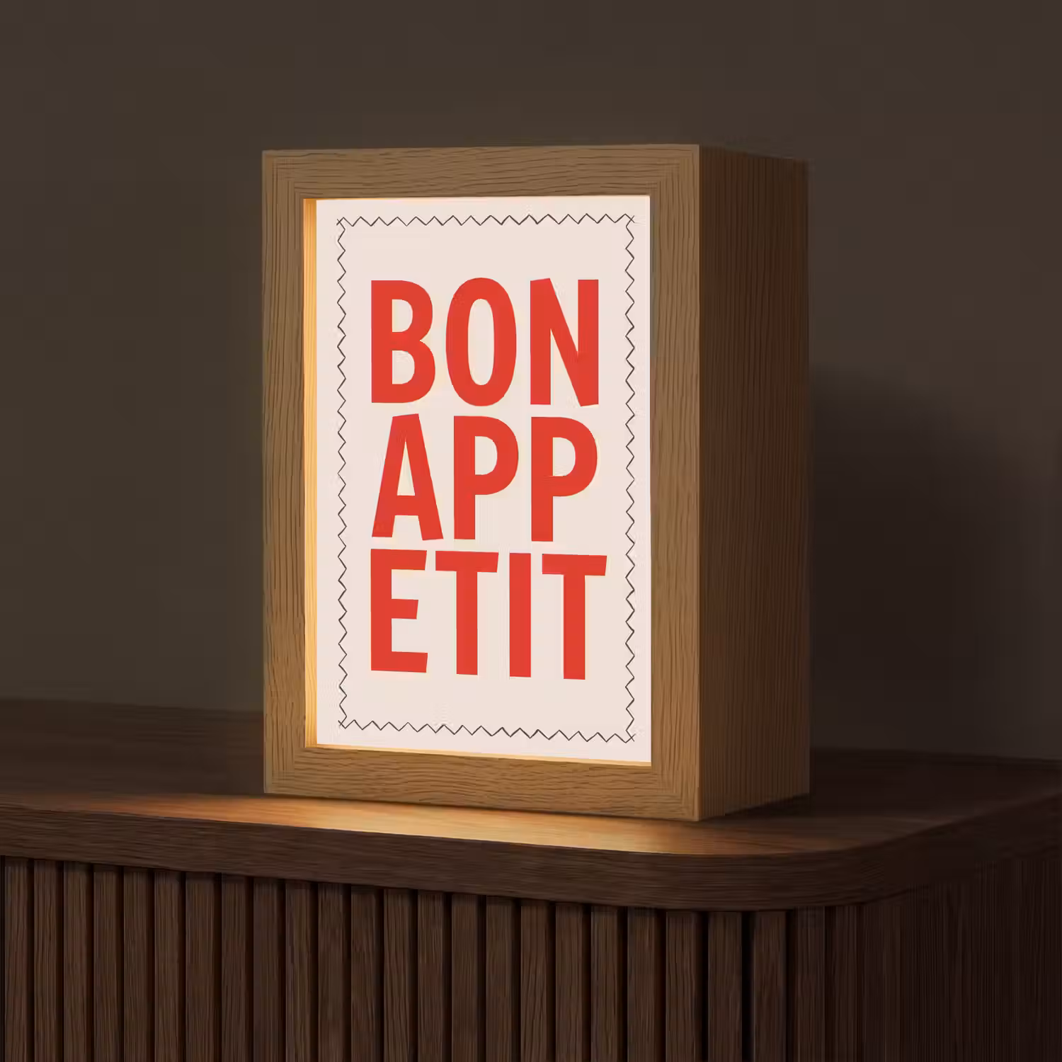 Blokletters - Rood - Kartelrand Light Box met kabel (Tafellamp) klein -z3d_website
