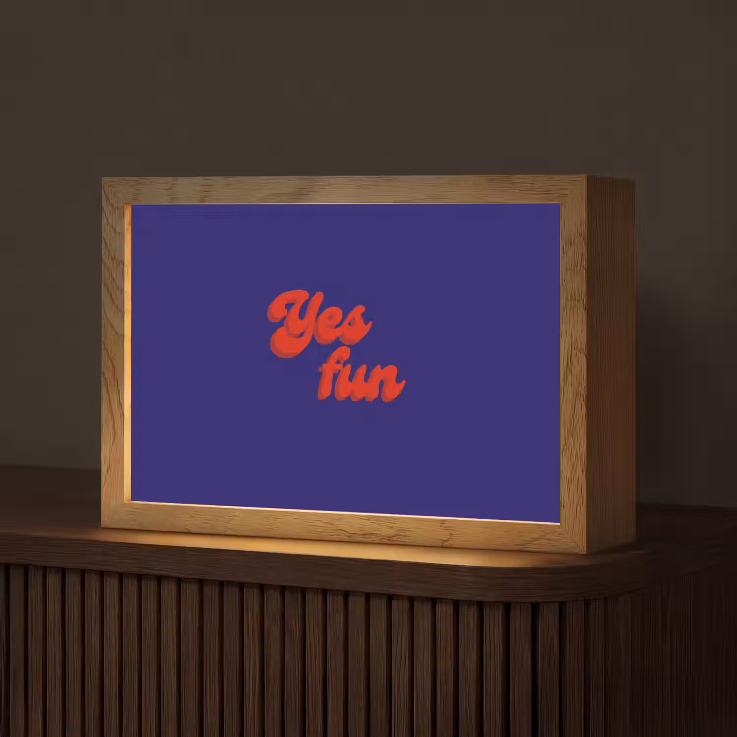 Blauw - Rood - Yes fun - 3D Light Box met kabel (Tafellamp) klein -z3d_website