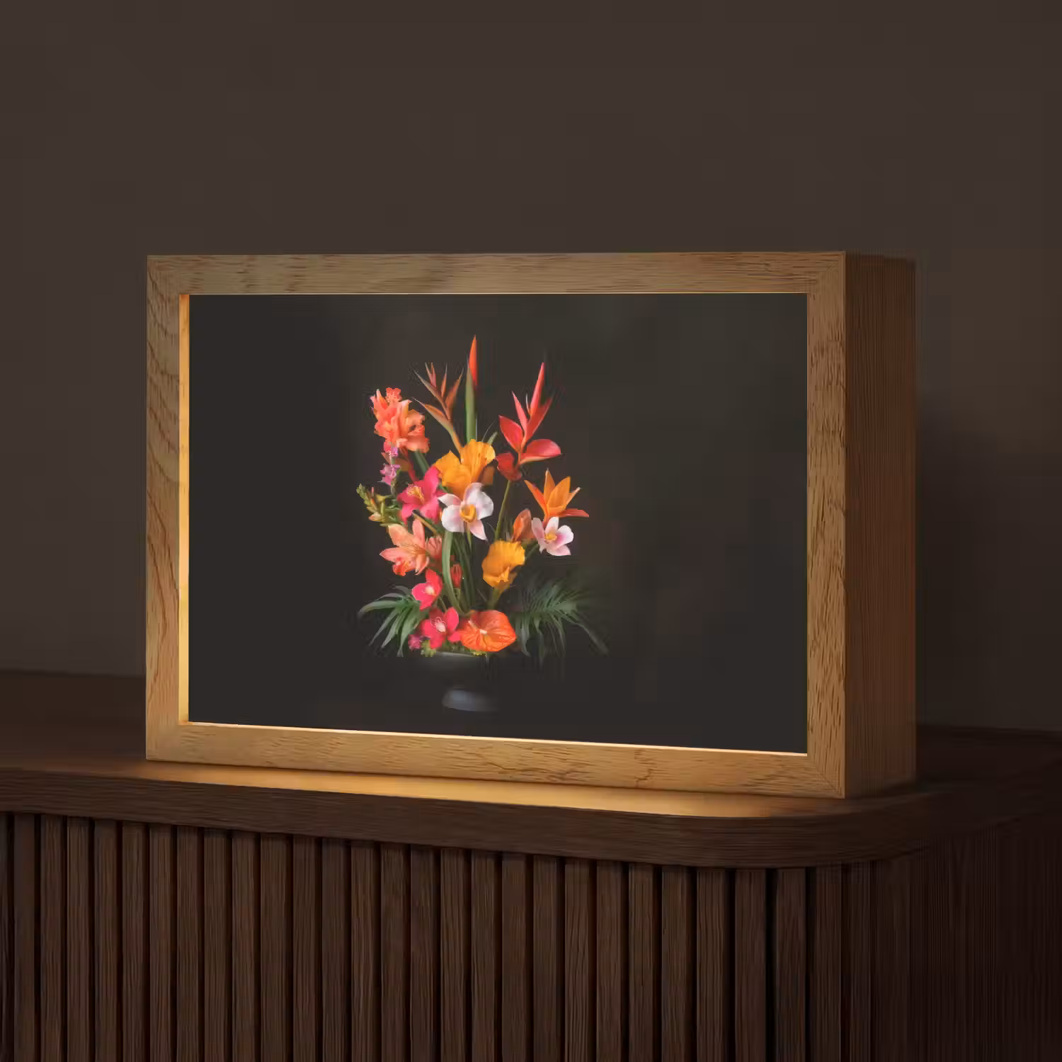 Boeket - Bloemen - Exotisch Light Box met kabel (Tafellamp) klein -z3d_website